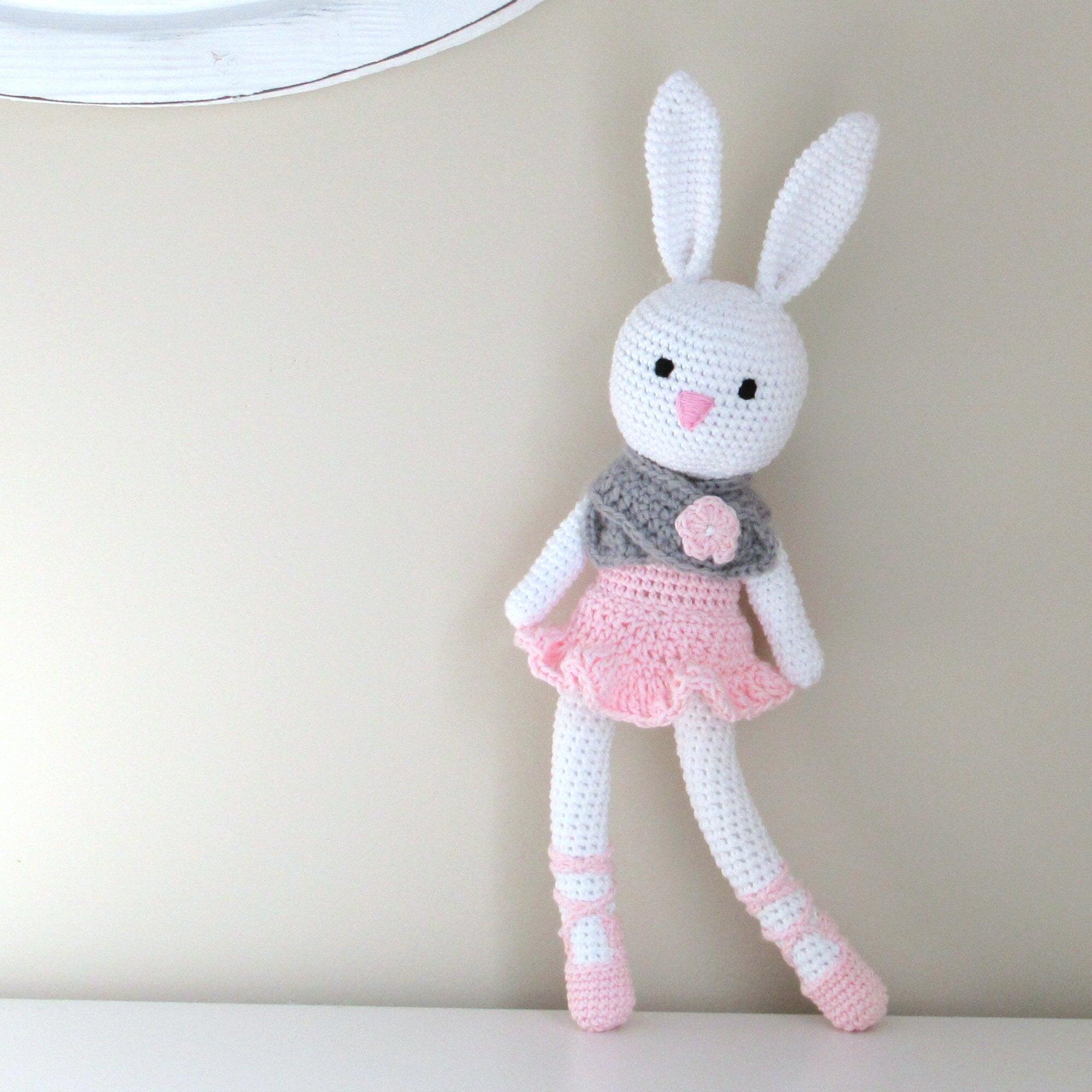 crochet bunny ballerina