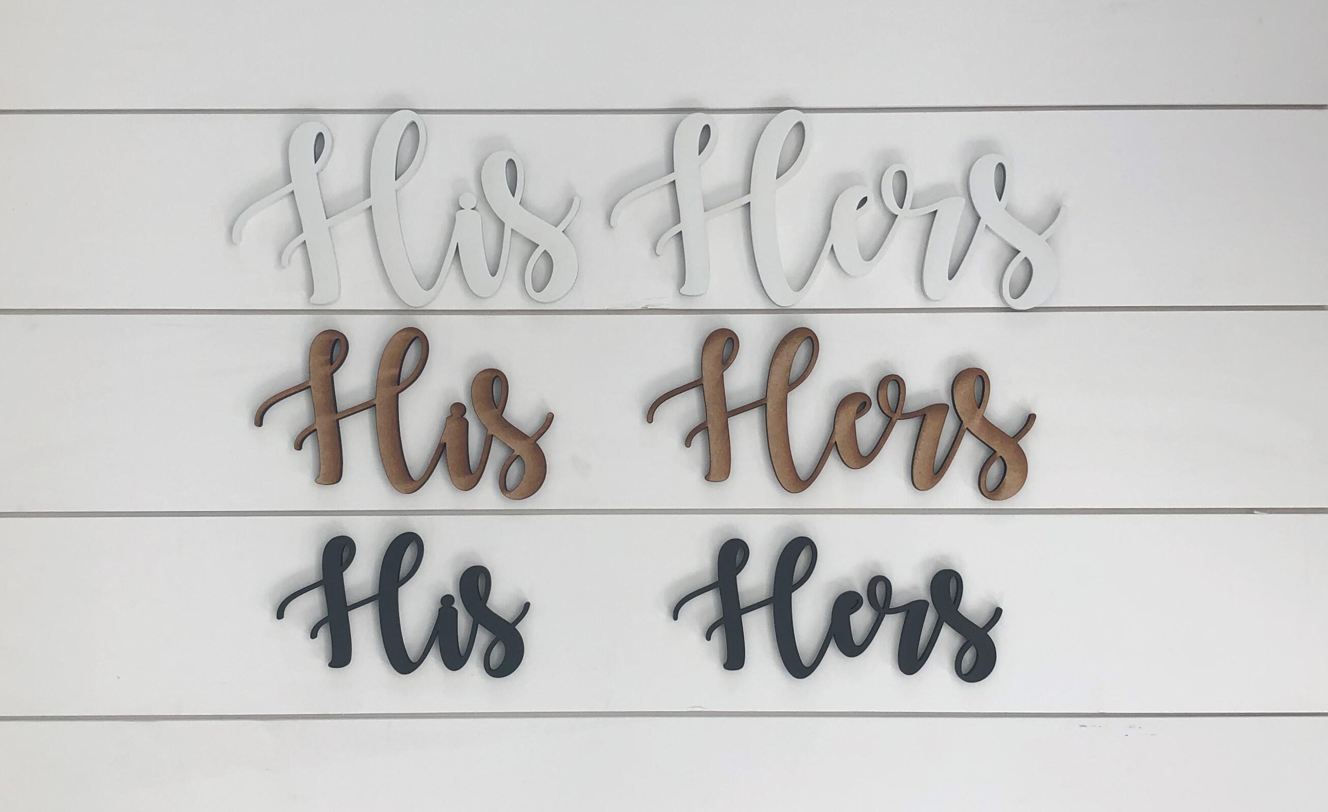 His and Hers Signs