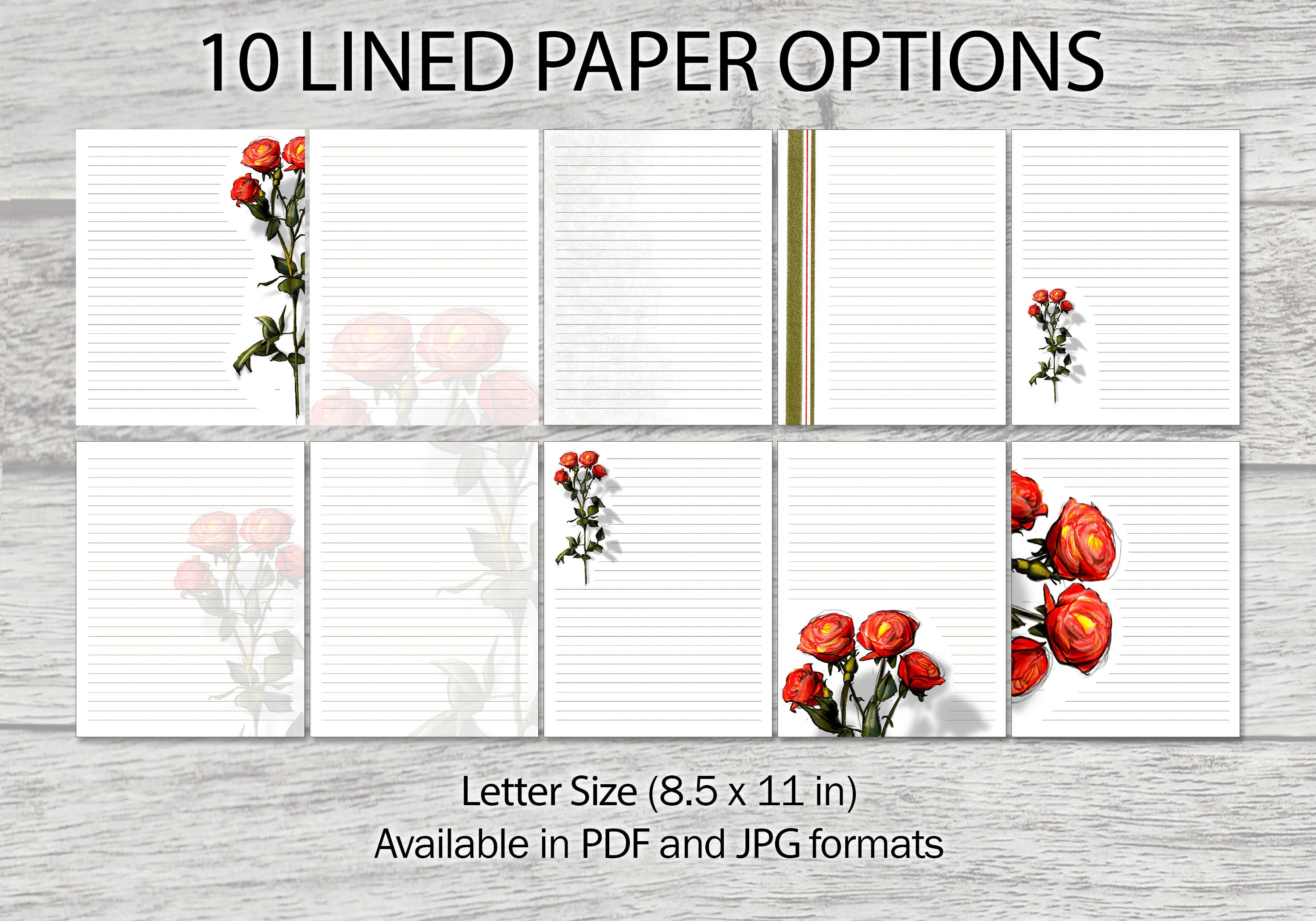 Handmade Supplies :: Papercraft :: Digital Paper :: Red Rose Printable Handmade Supplies :: Papercraft :: Digital Paper :: Red Rose Printable