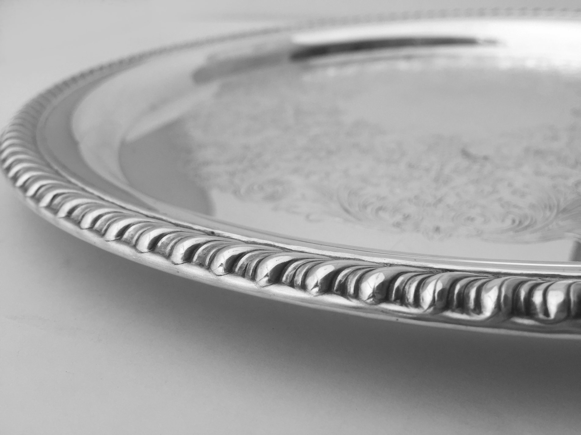 Vintage Silver Plate Tray used for upcycled earrings