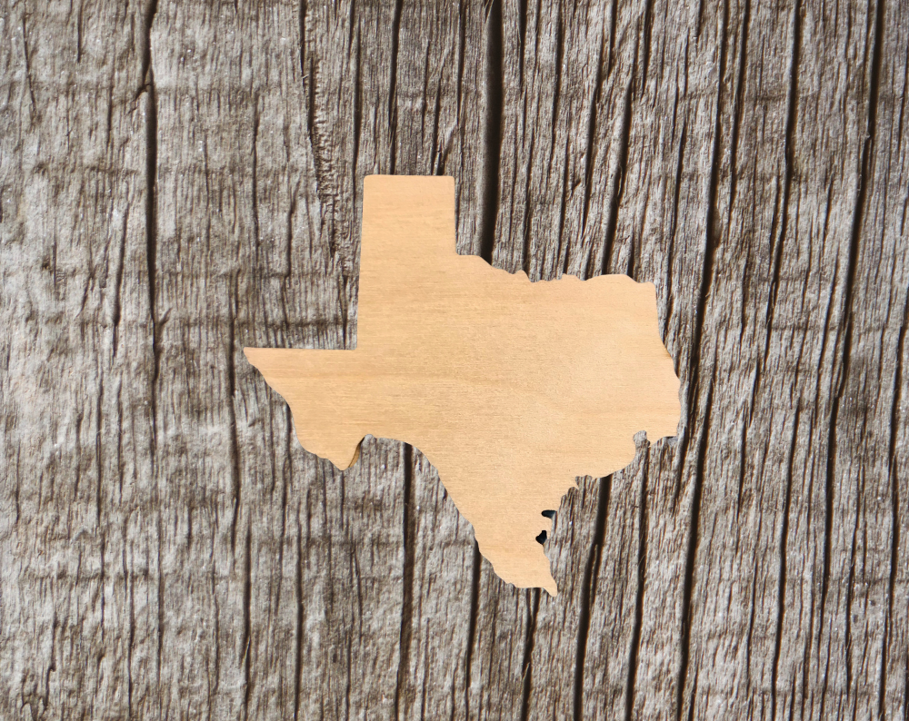 wood blank Texas Shapes wooden