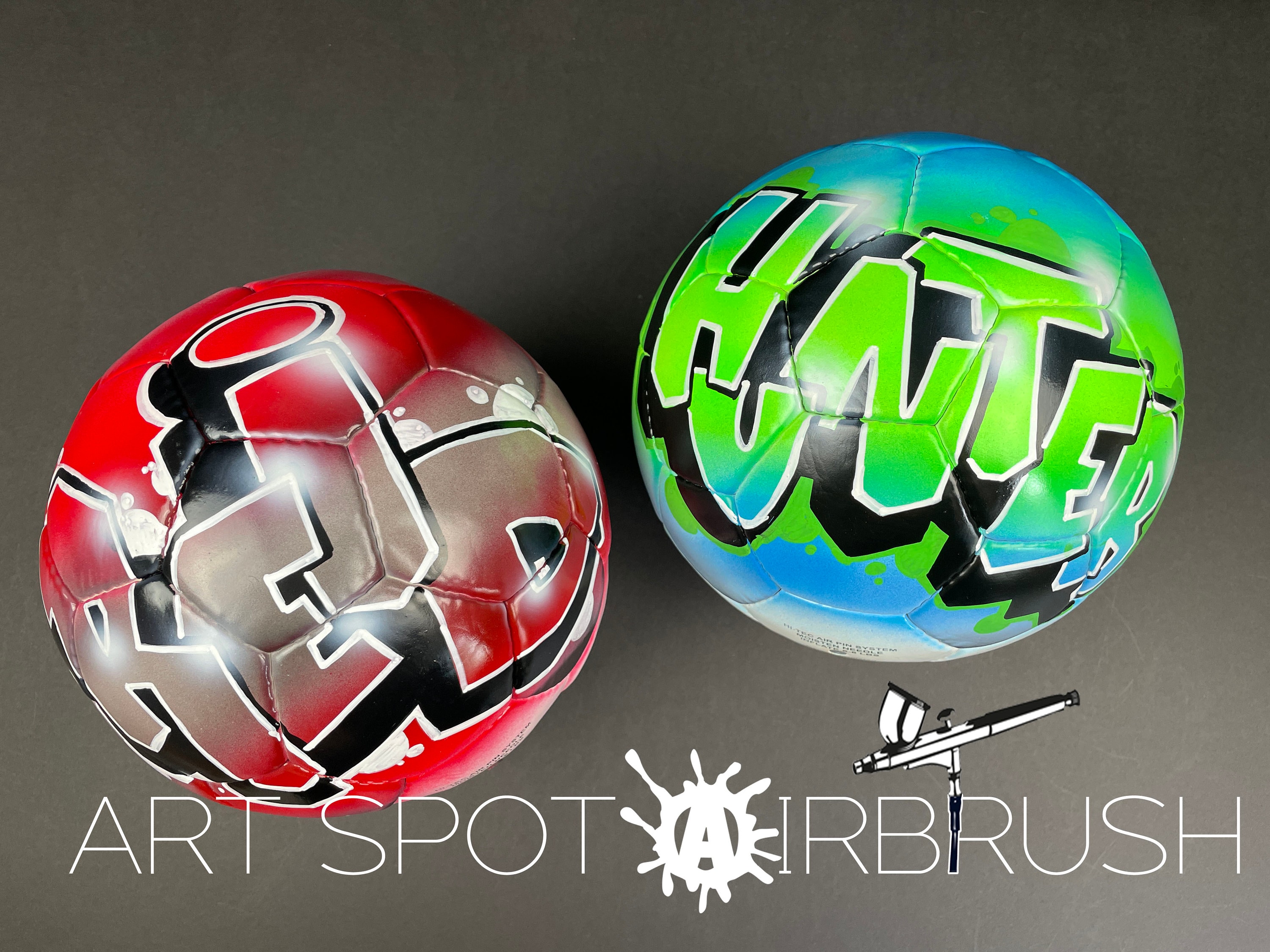 Soccer Ball, Custom Airbrush Ball, Personalized Sports Gifts, Sports Trophy, Coaches Gift, sale Graffiti Soccer Ball, Handpainted ball, soccer