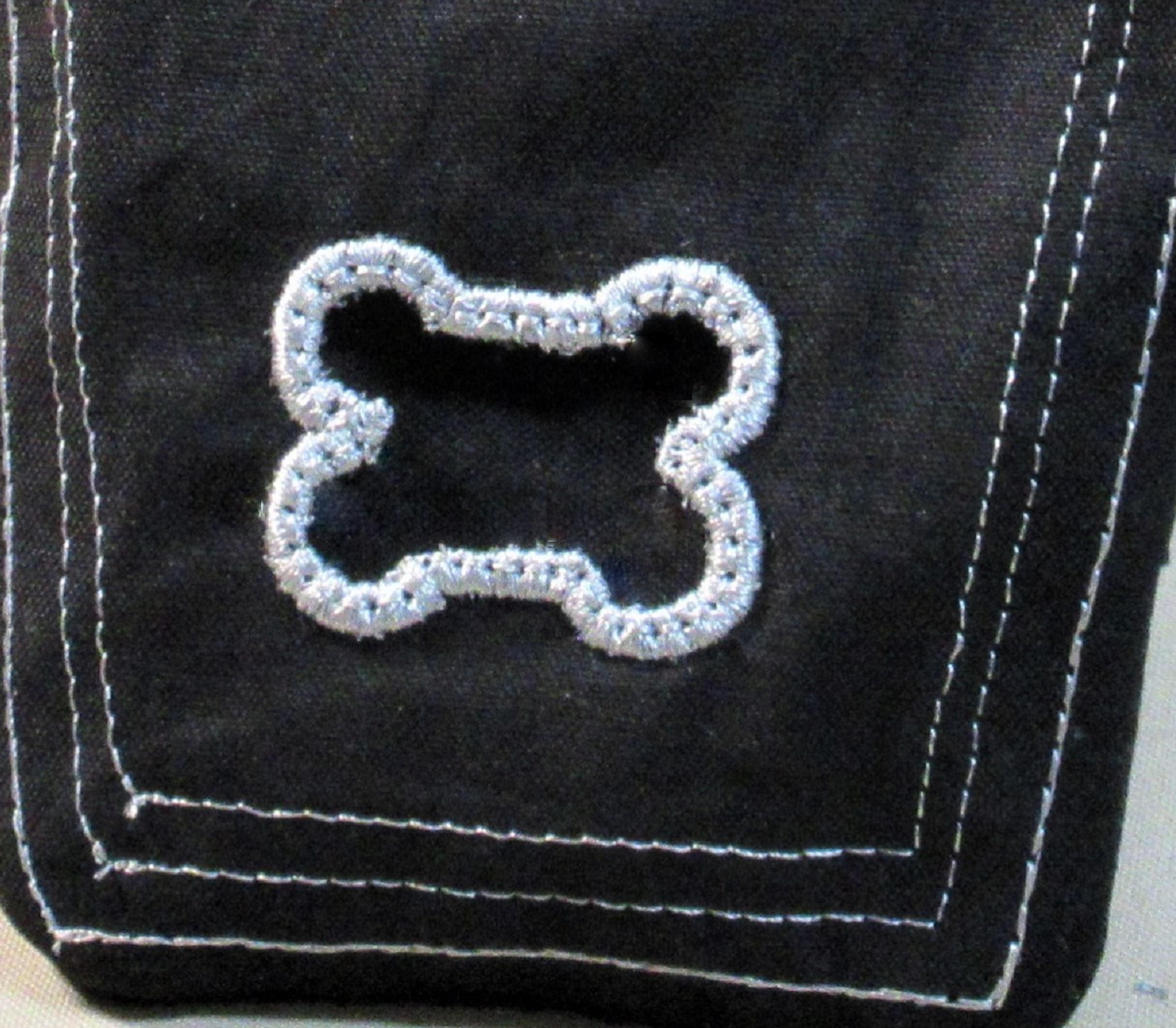Coffin shaped dog poop bag holder or multipurpose bag with flames inside.  Made by A Fur Baby Favorite.  Pouch or purse