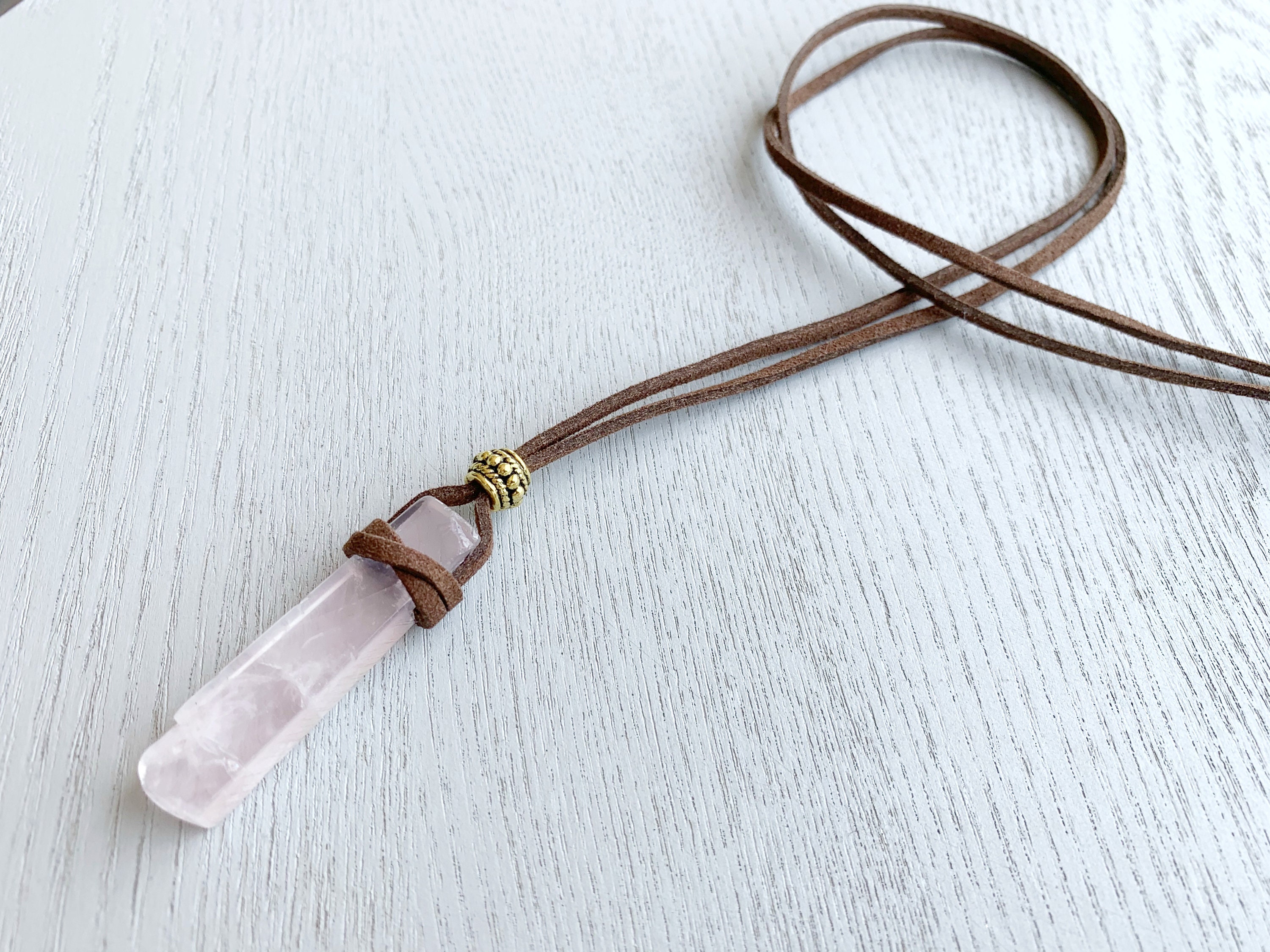 Raw Rose Quartz pendant wire wrapped, sterling silver rose quartz necklace, rose quartz on a sterling chain discount or leather chord, pink quartz