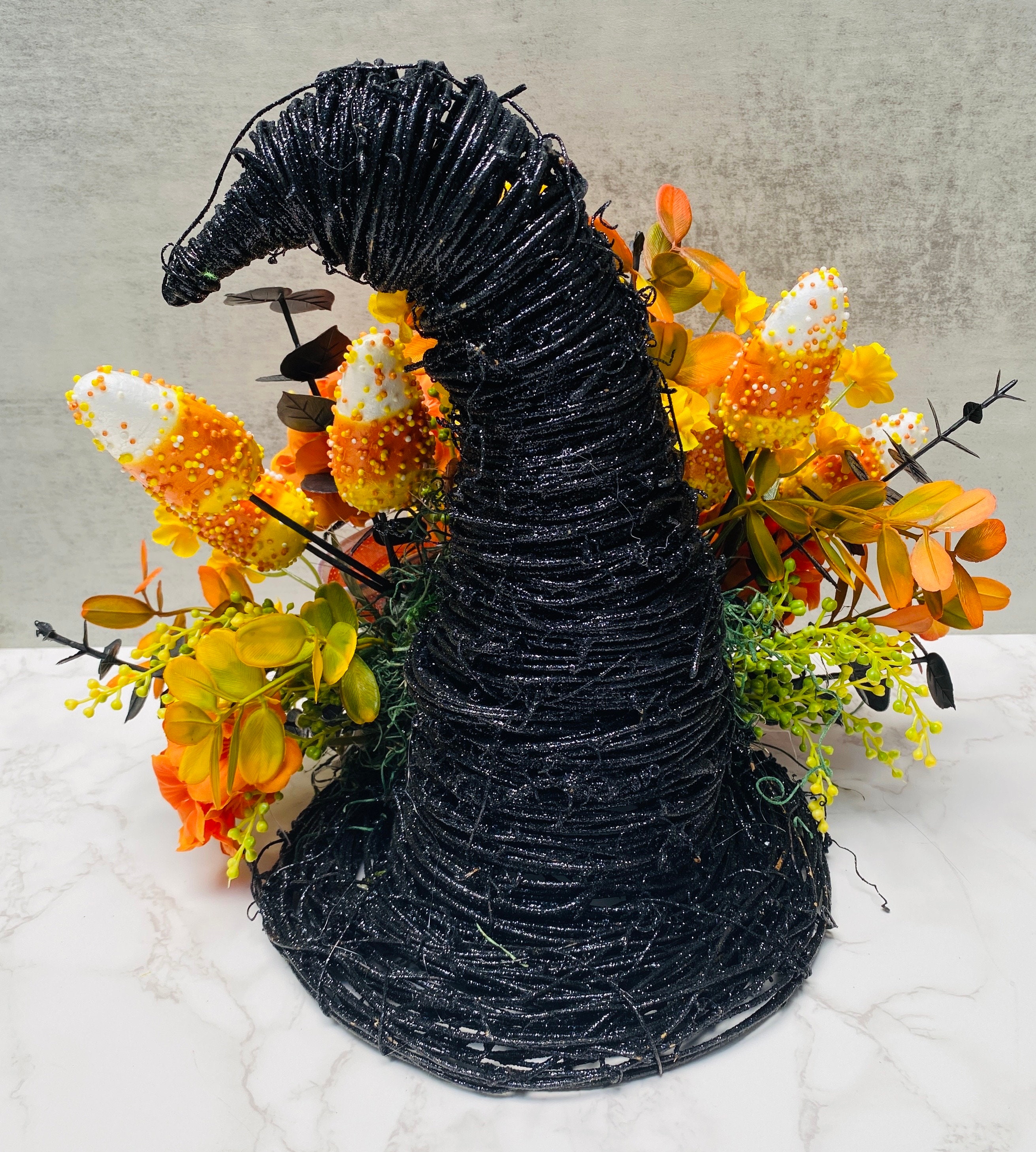 Grapevine Witch Hat, Witch Hat Centerpiece, Halloween store Table Decor, Halloween Decorations, Halloween Centerpiece