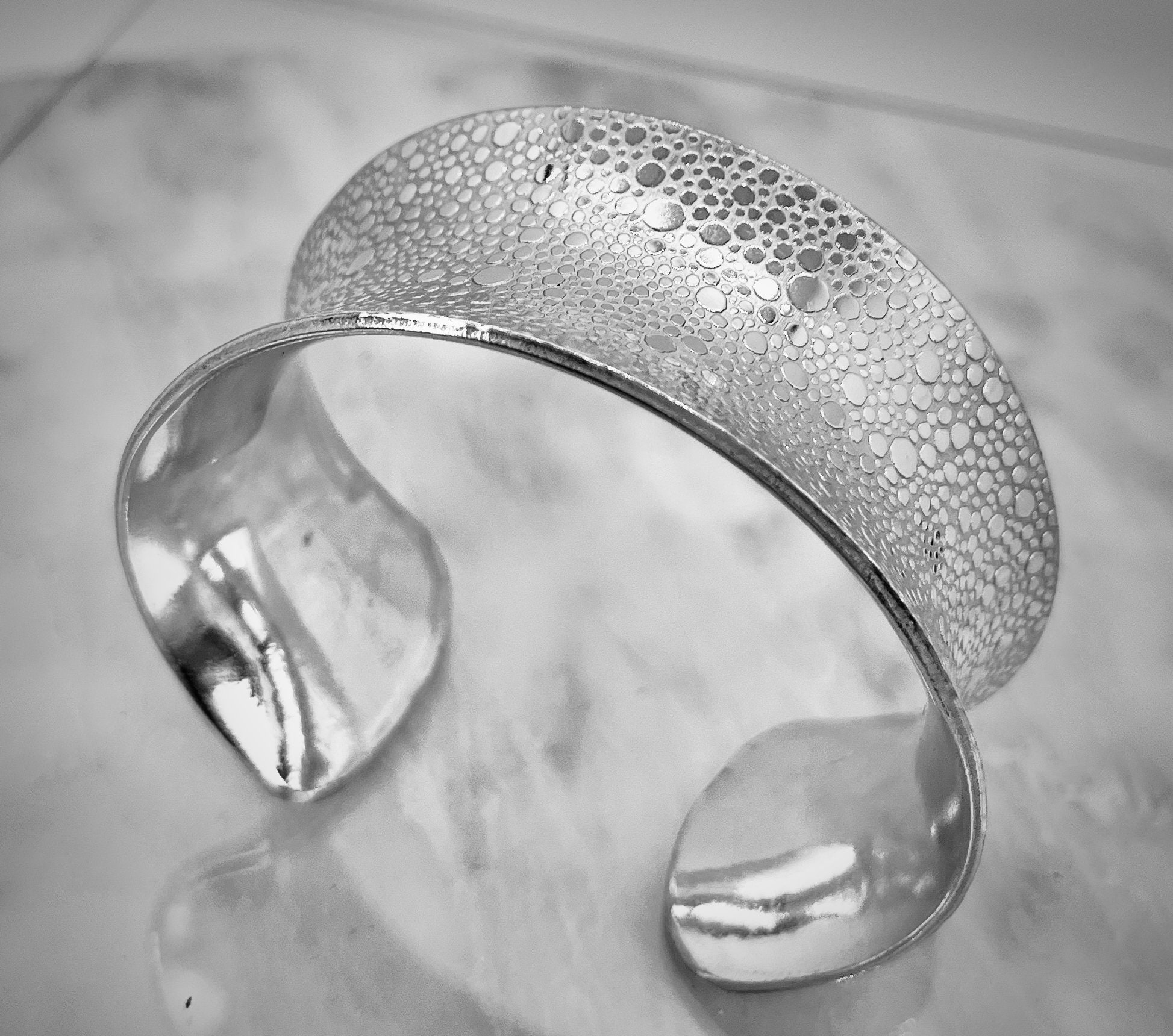 CLASSIQUE - on sale Handforged Synclastic Pewter Cuff Bracelet