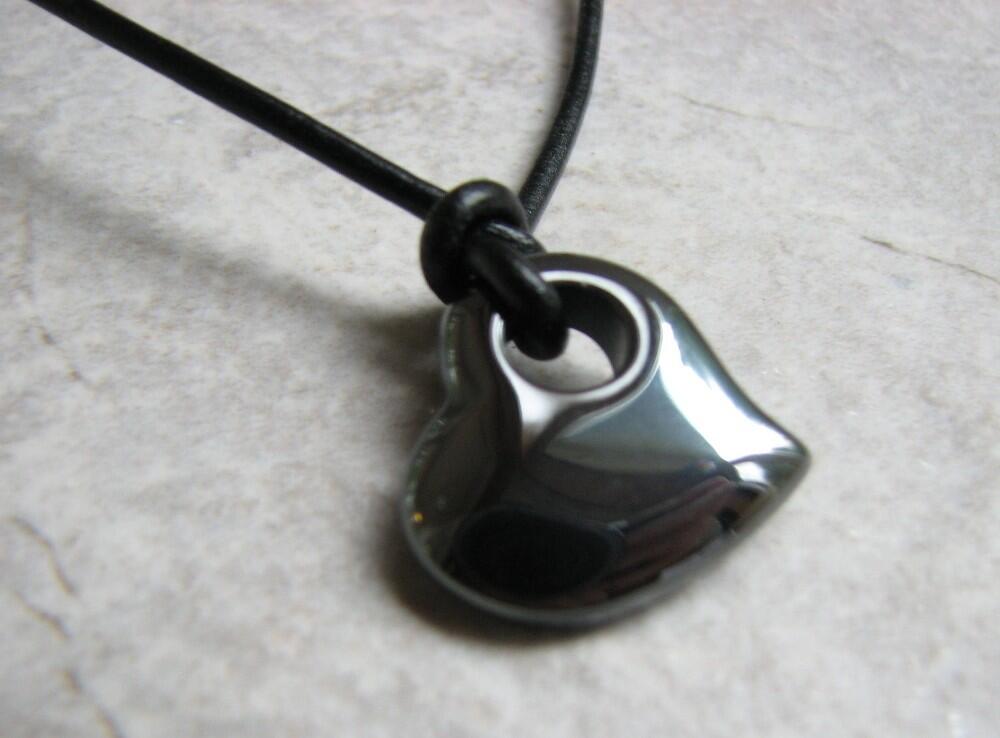 Hematite 2025 heart necklace