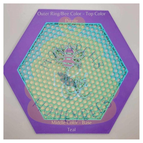 Products 3D Printed Floating Bee Island with Bee Mosaic, Bee Waterer