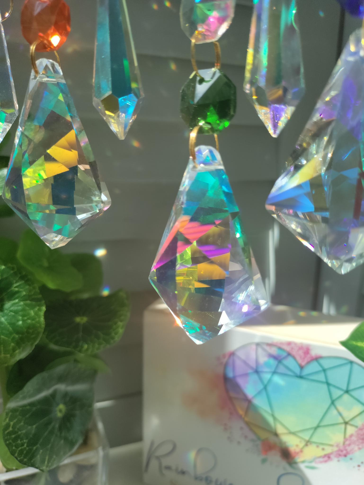 Crystal Sun Catcher Heart 45 Mm Aurora Borealis Sun Catcher Feng Shui  Crystal Rainbow Maker 