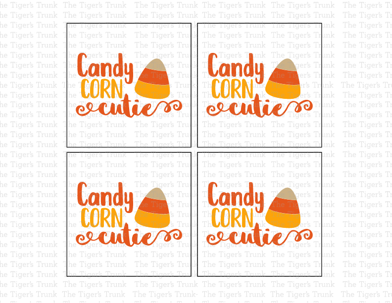 Candy Corn Cutie Halloween Favor Bag Tags: Printable Instant Download for Sweet Party Favors
