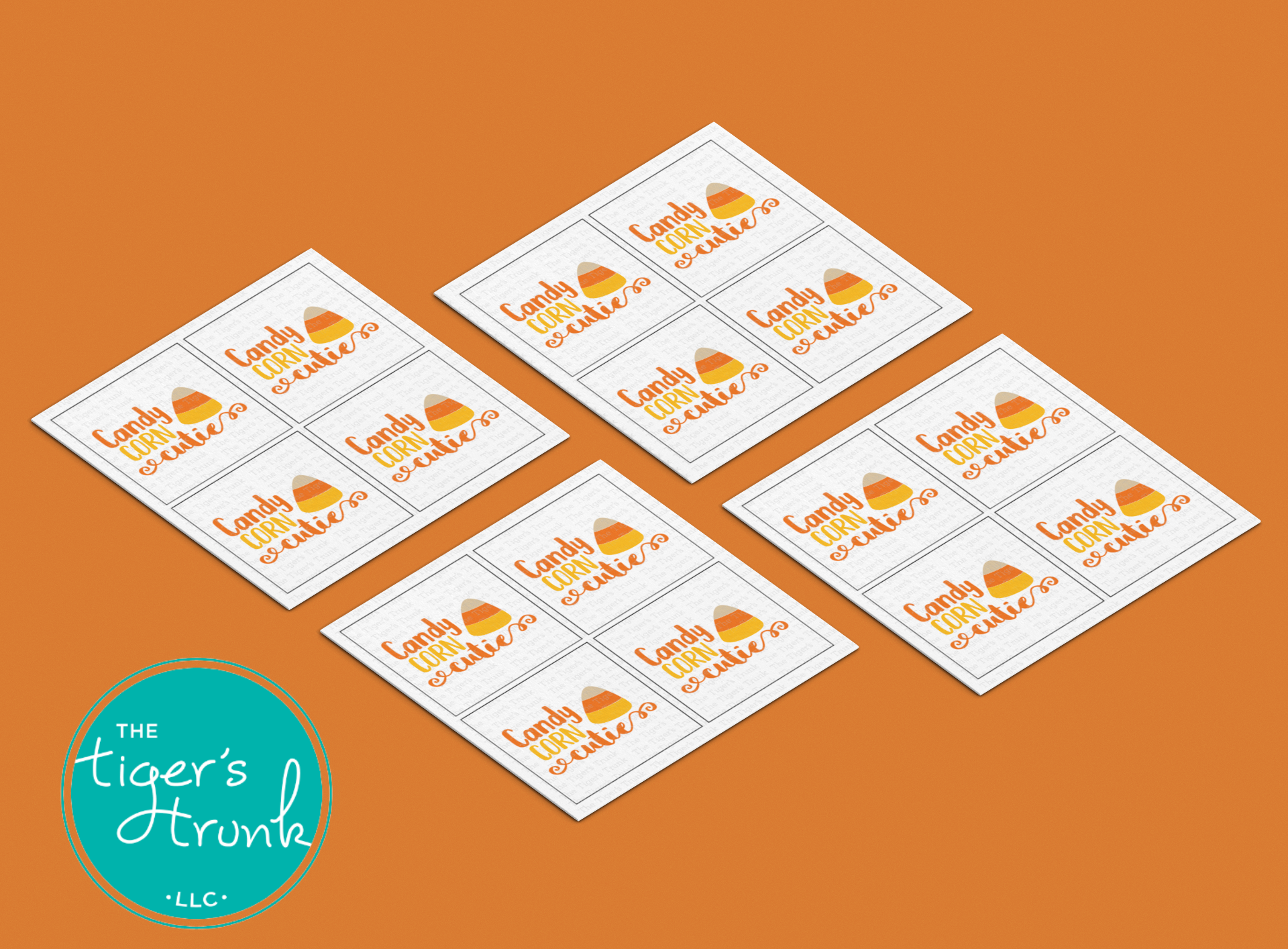 Candy Corn Cutie Halloween Favor Bag Tags: Printable Instant Download for Sweet Party Favors