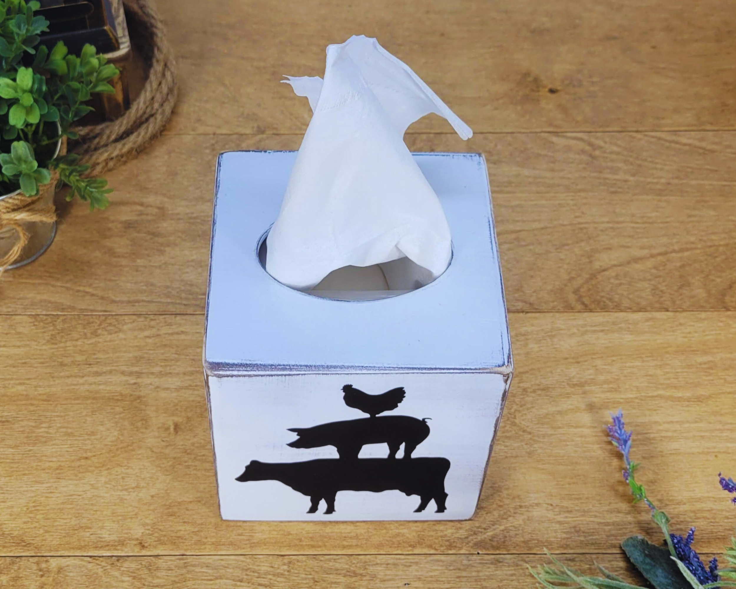 house shaped tissue box cover