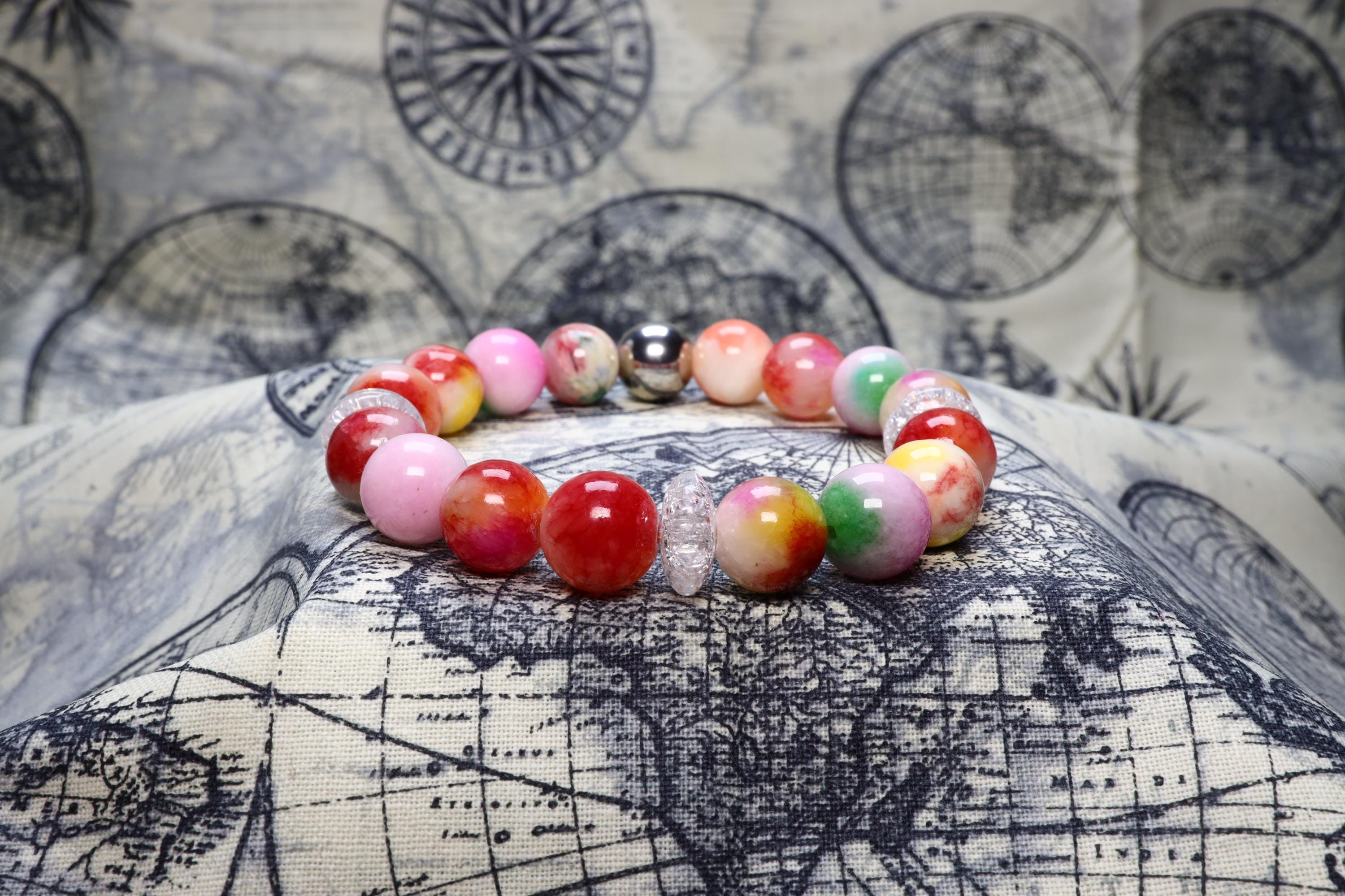 tie dye beads for bracelet