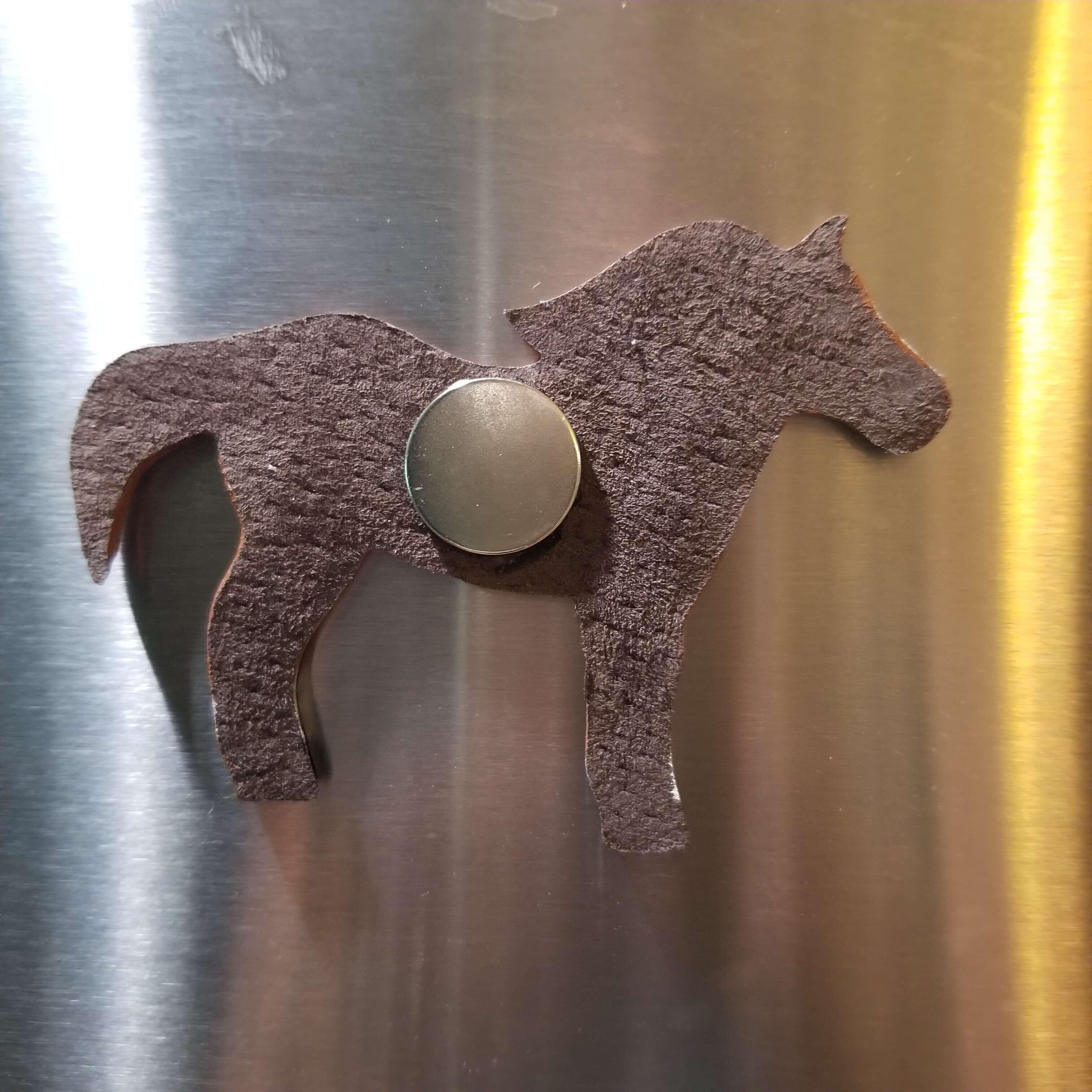 Home & Living :: Kitchen & Dining :: Magnets :: Custom Leather Horse Magnet