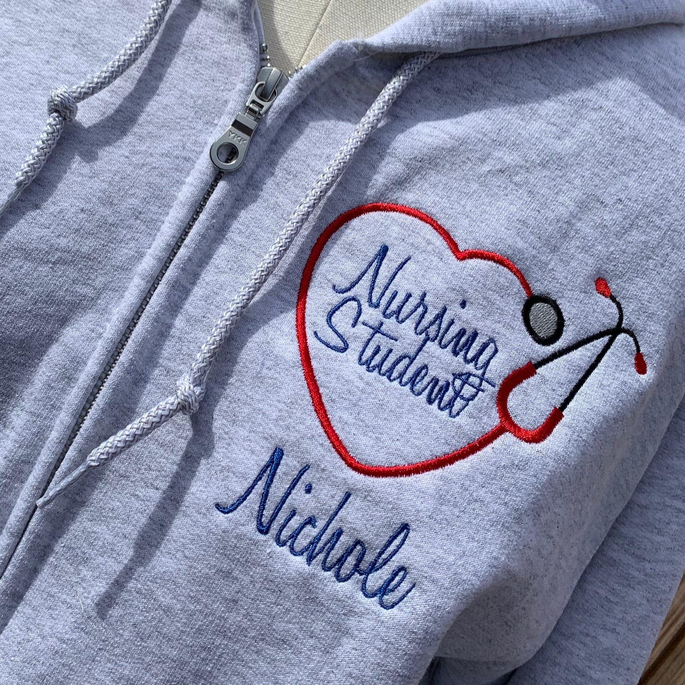 Nurse zip up discount hoodie