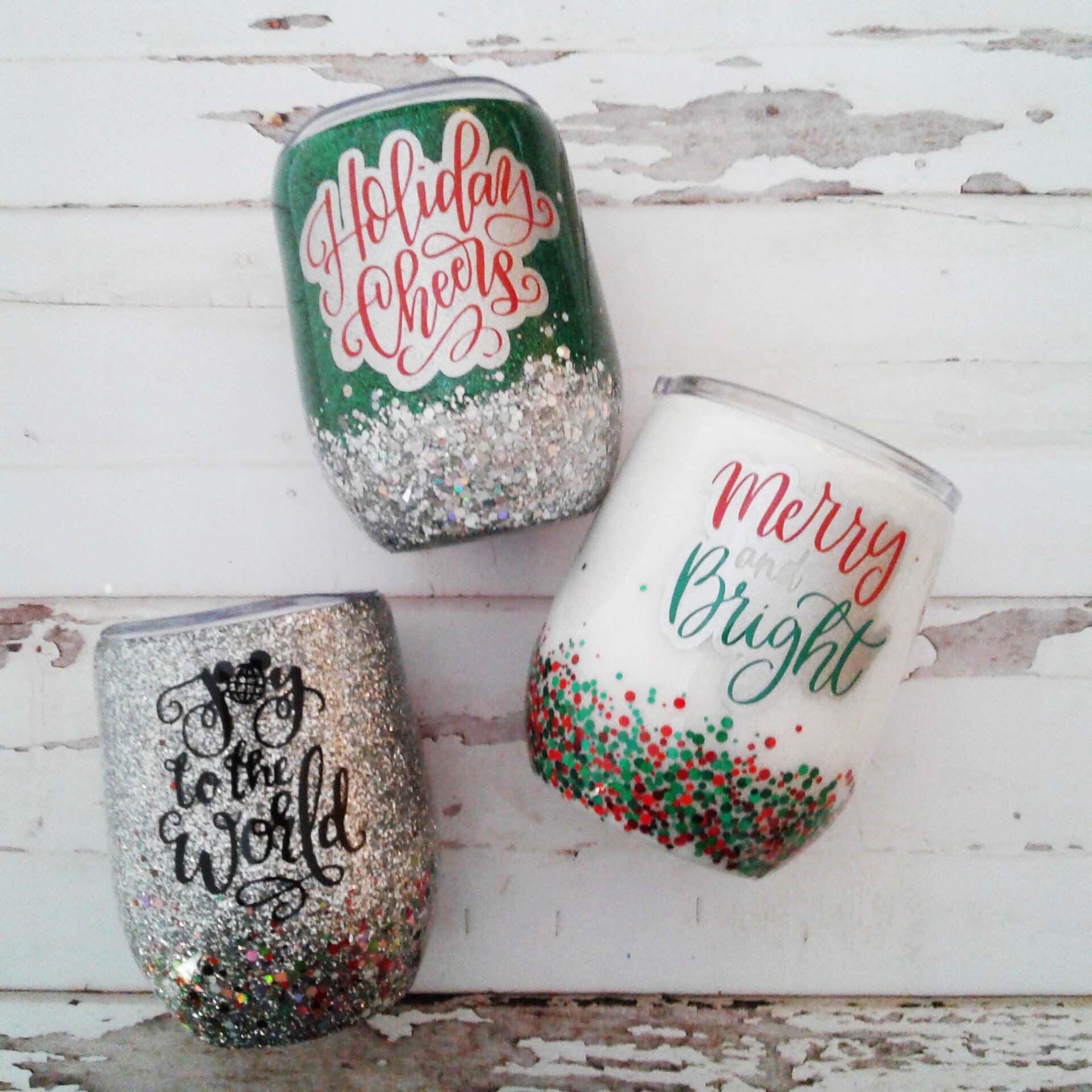 Home & Living :: Kitchen & Dining :: Drinkware :: Holiday Glitter Tumbler - Christmas Glitter Tumbler - Disney Glitter Tumbler