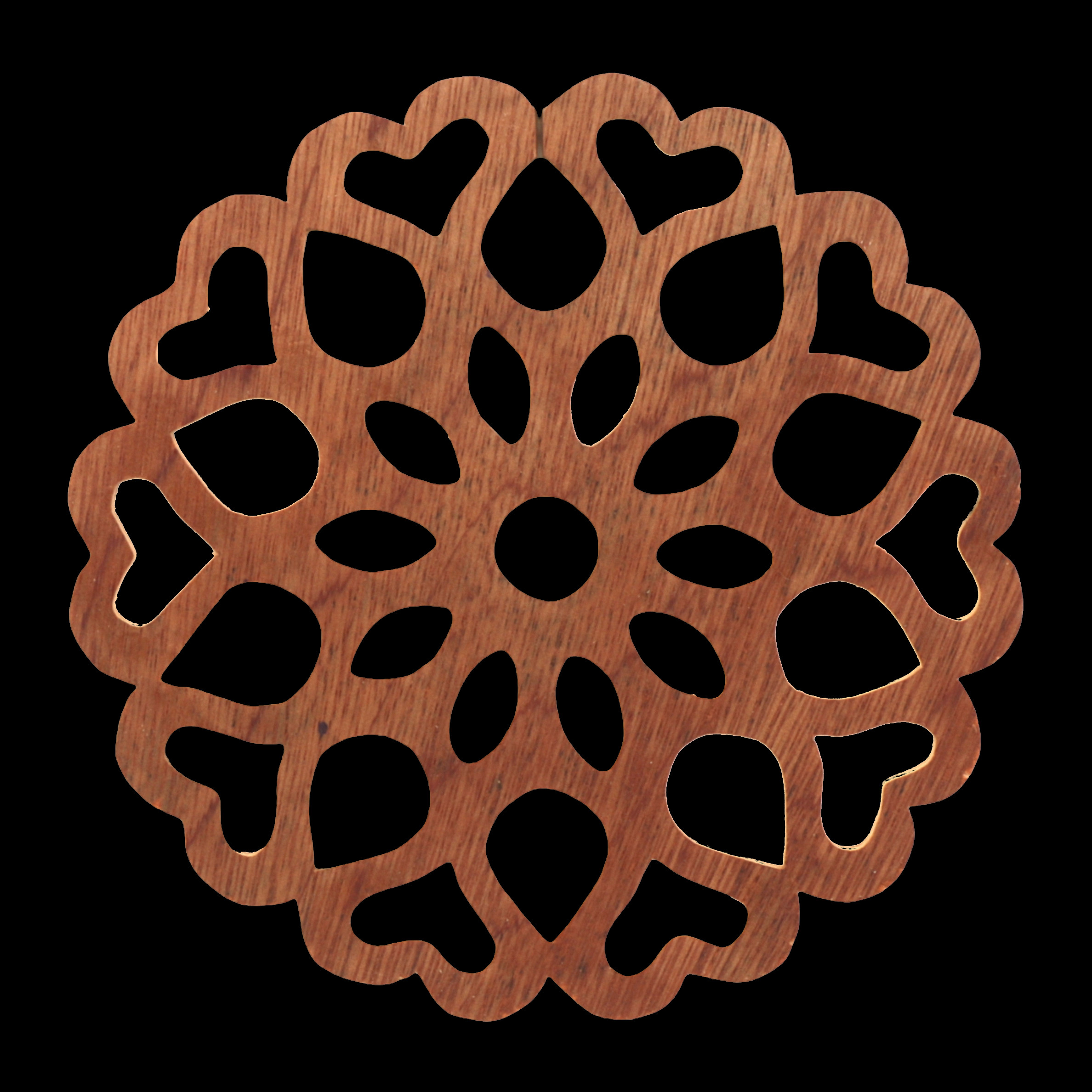 Handcrafted Wooden Victorian Style Fretwork Christmas Tree Ornament Made In the USA
