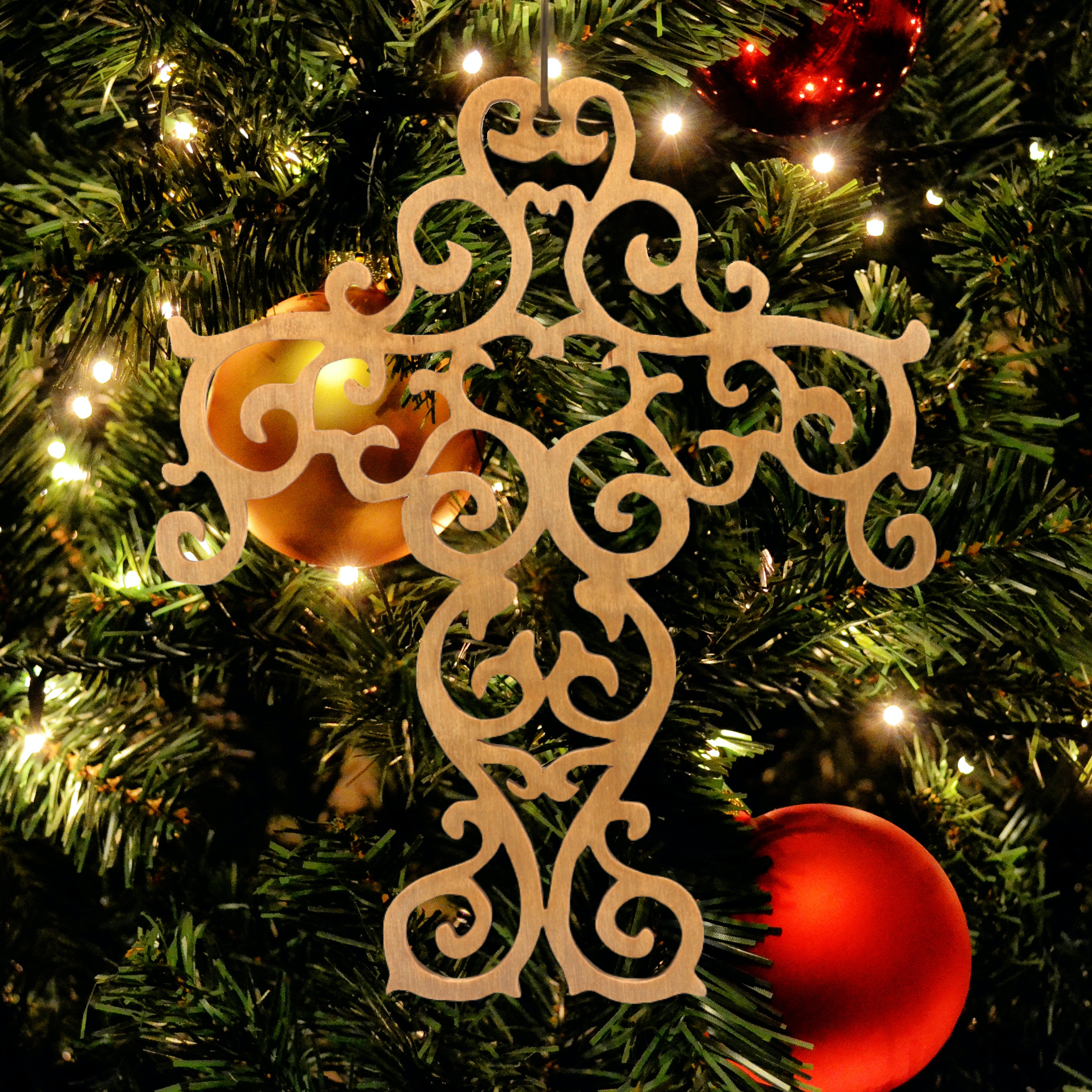 Handcrafted Wooden Victorian Style Fretwork Christian Cross - Made In US