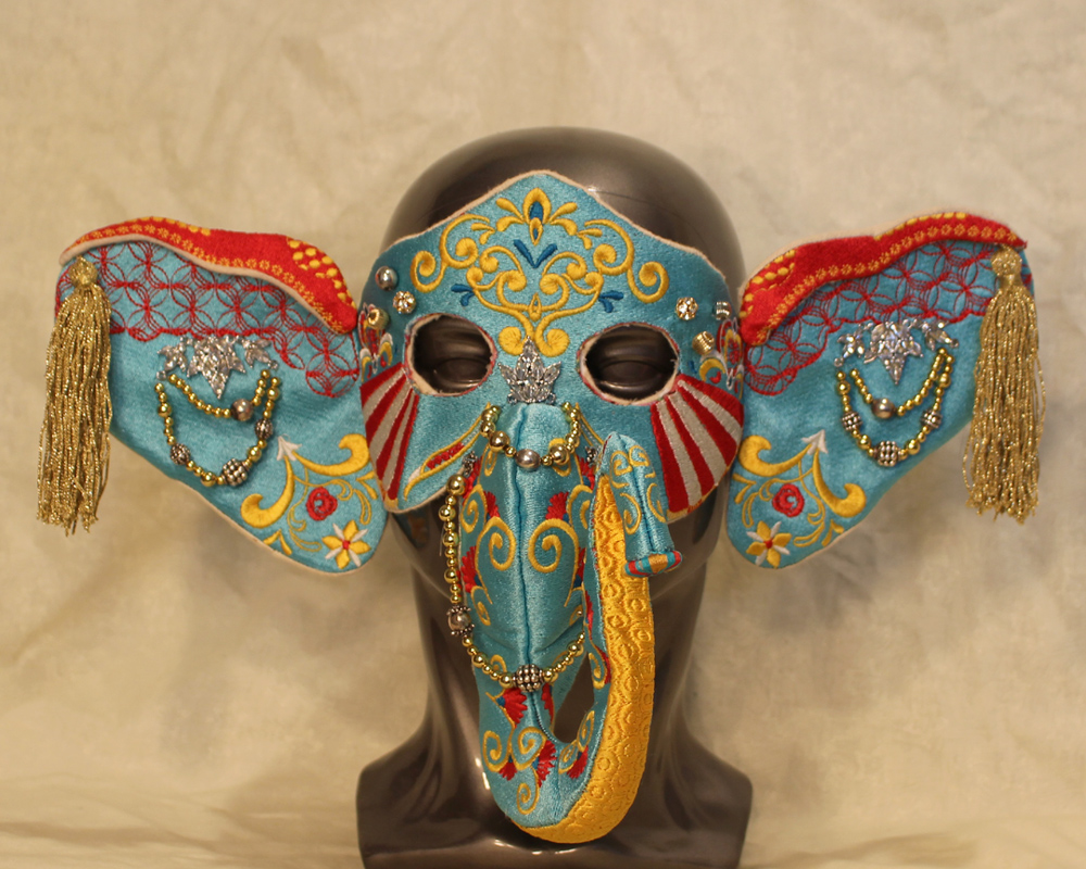 Fun \u0026 Games :: Costumes \u0026 Accessories :: Circus Elephant embroidered  masquerade mask for costumes and parties, image size:1000x800