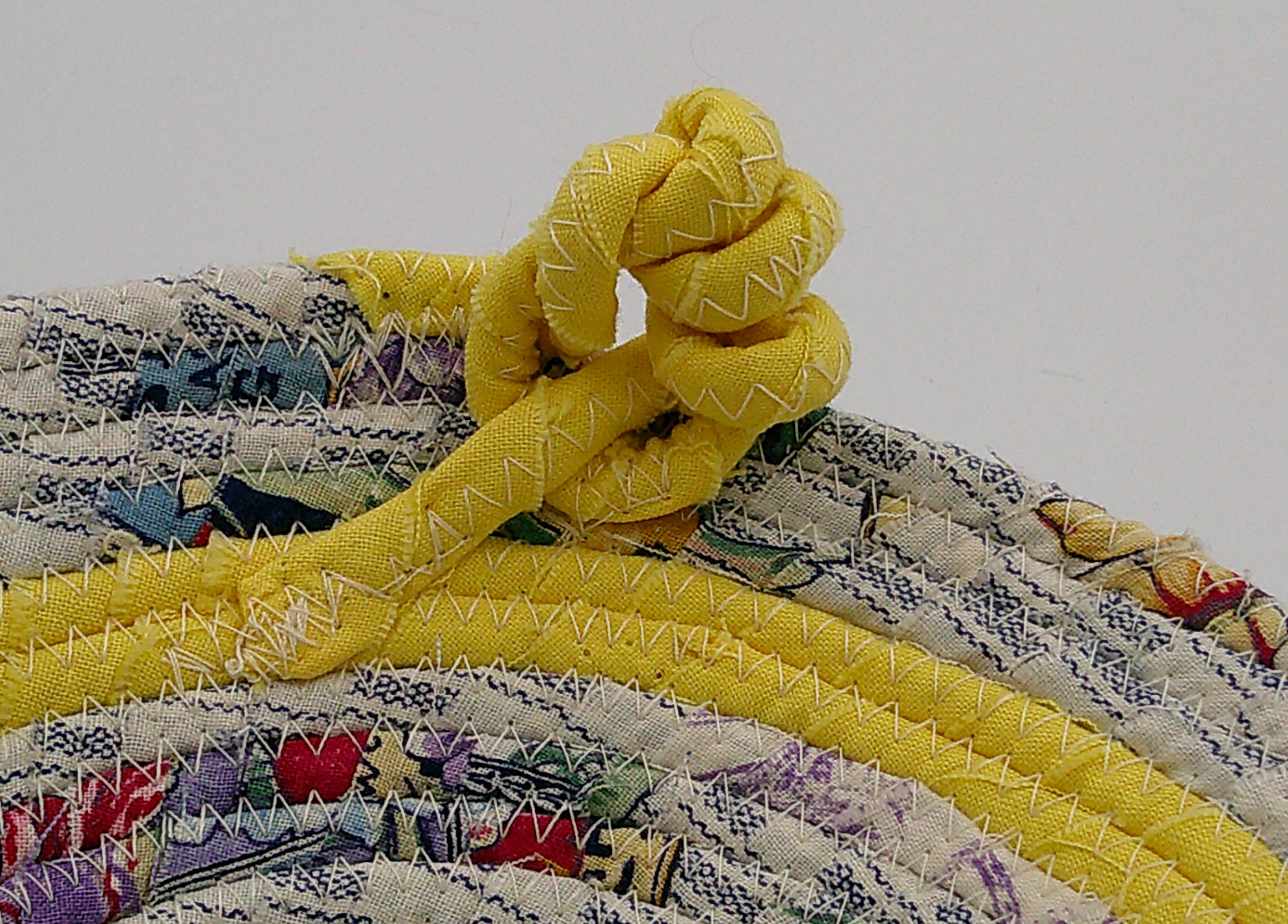 This close up shows how the knot has been made. This close up shows how the knot has been made.