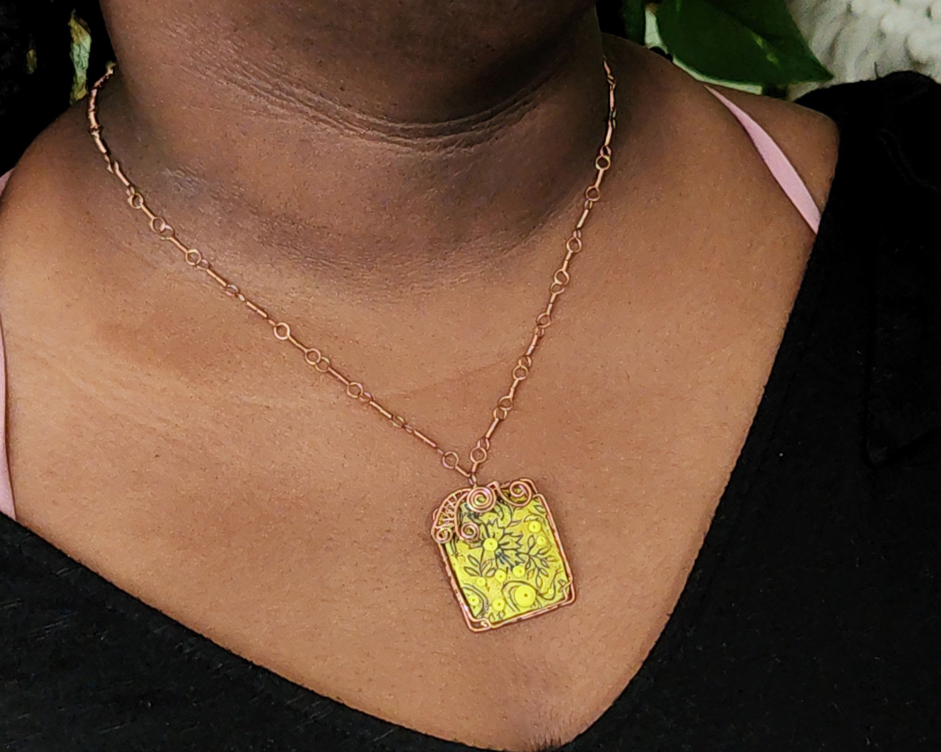 Necklace modeled by Vanessa Byrd. Necklace modeled by Vanessa Byrd.