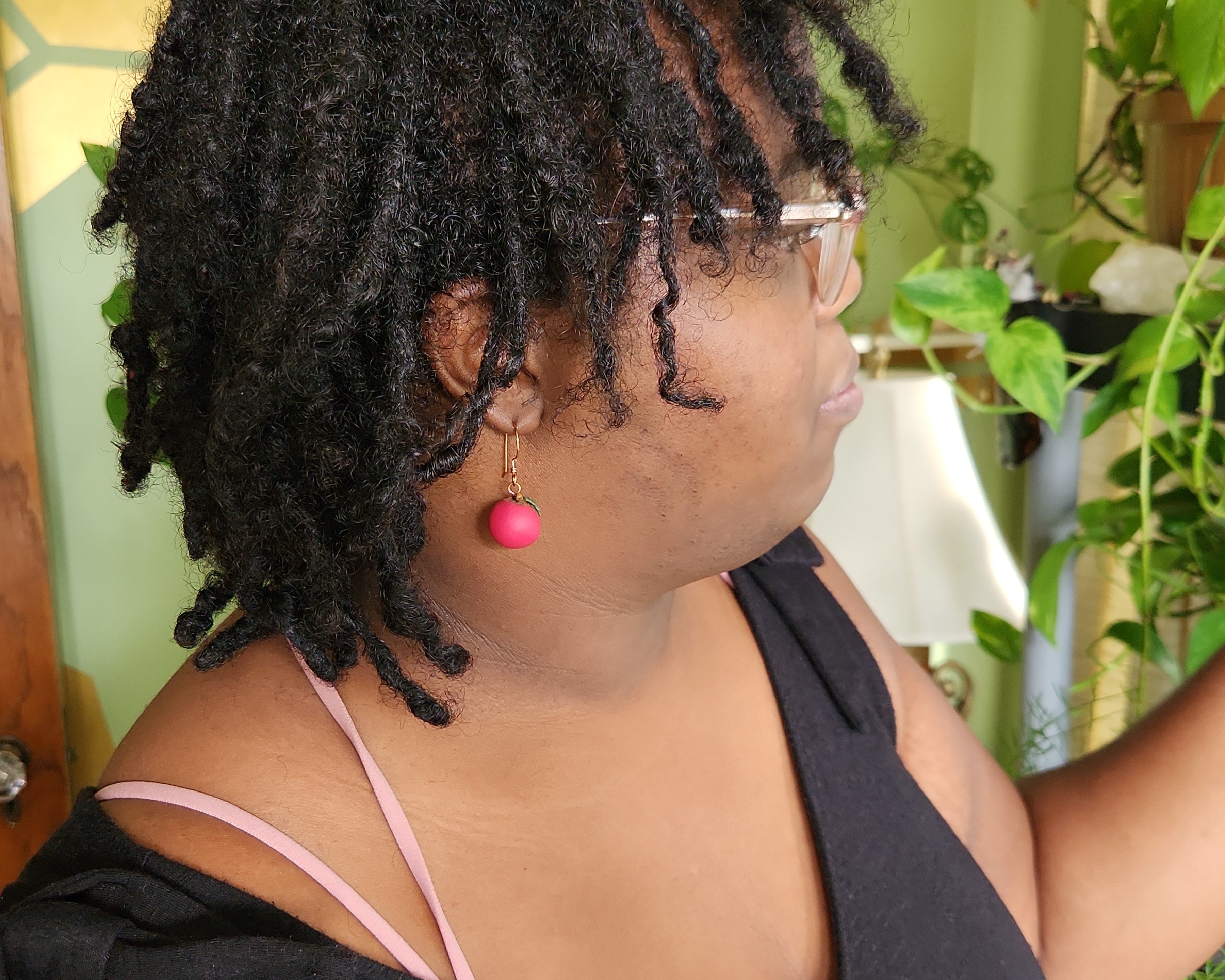 Earrings modeled by Vanessa Byrd. Earrings modeled by Vanessa Byrd.