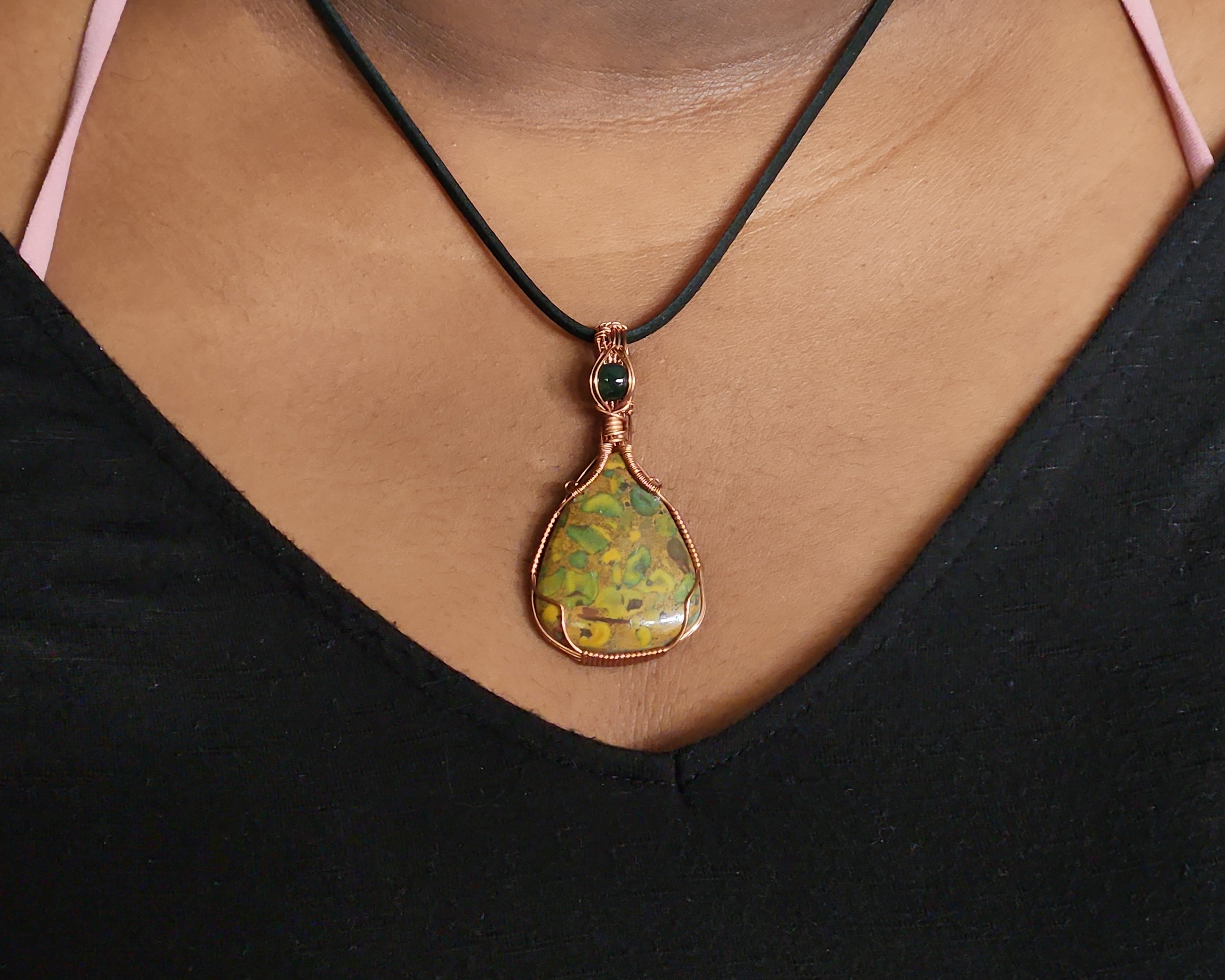 Pendant modeled by Vanessa Byrd. Pendant modeled by Vanessa Byrd.