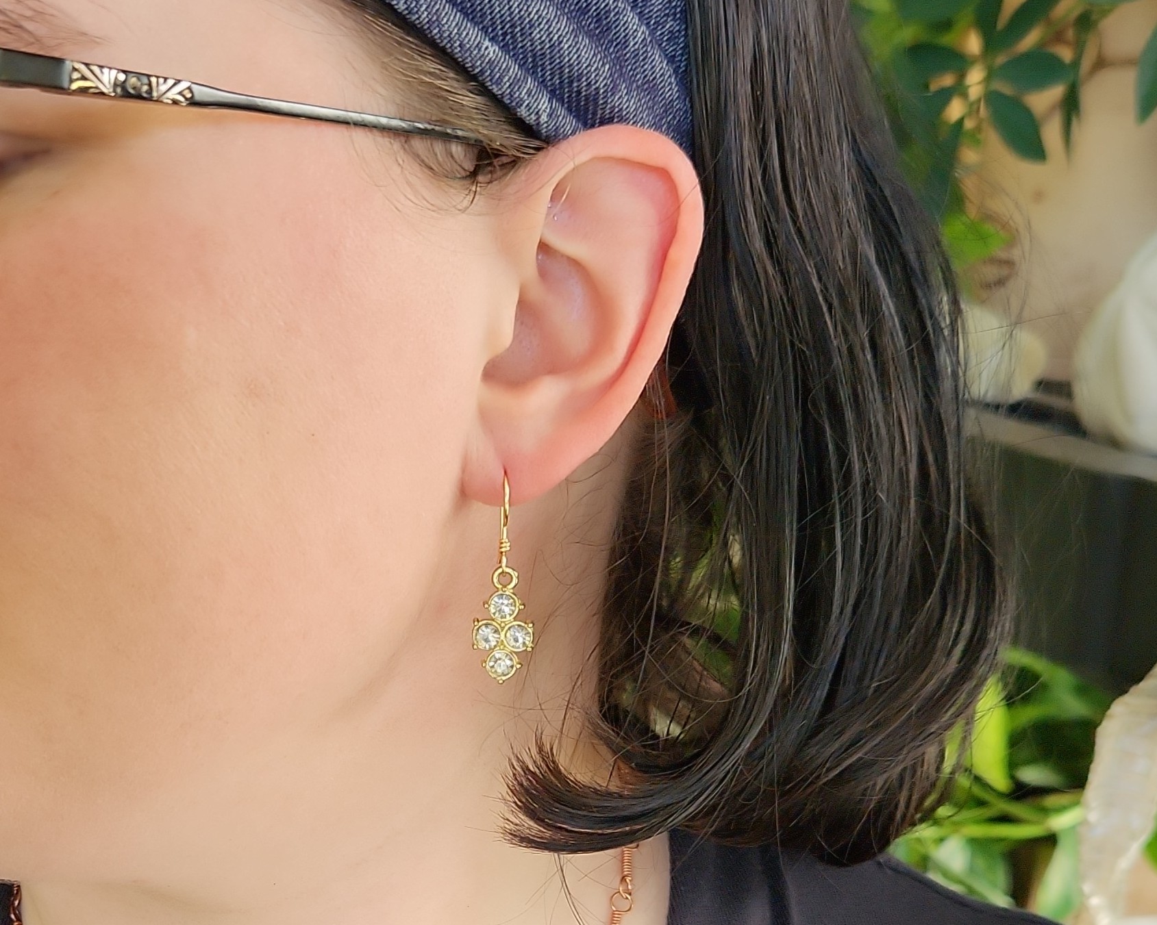 Earrings modeled by Joy Kizior Earrings modeled by Joy Kizior