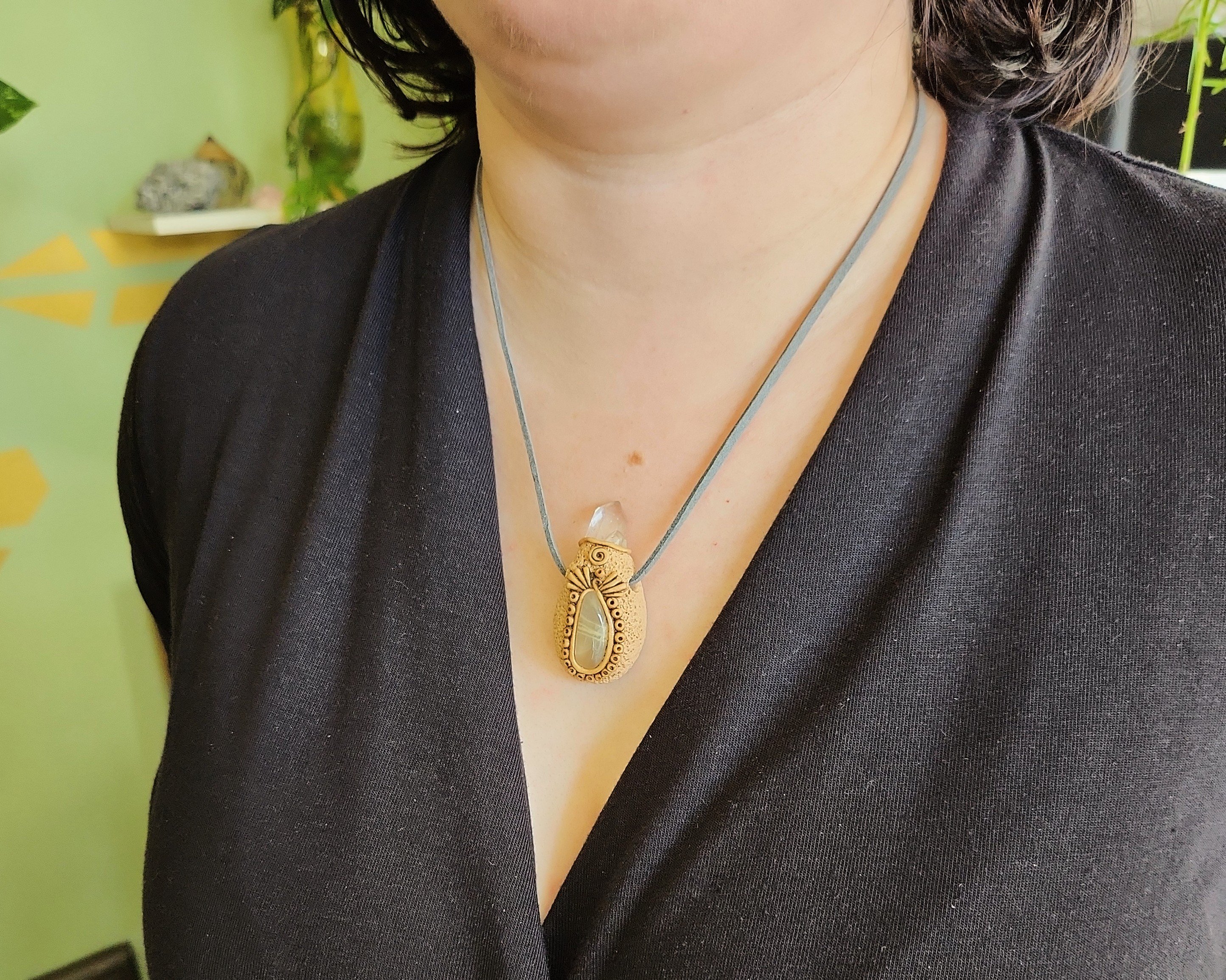 Pendant modeled by Joy Kizior Pendant modeled by Joy Kizior