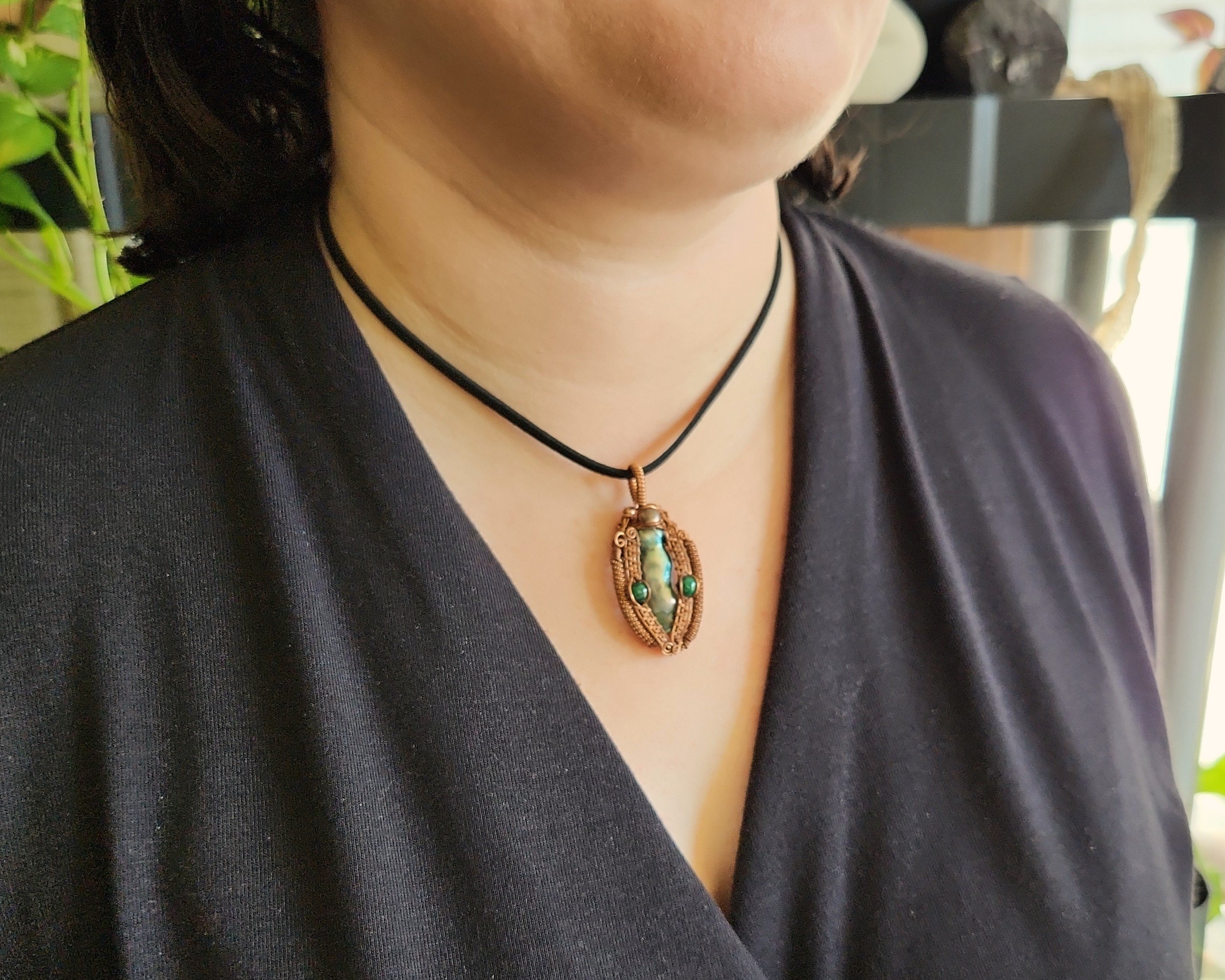 Pendant modeled by Joy Kizior Pendant modeled by Joy Kizior