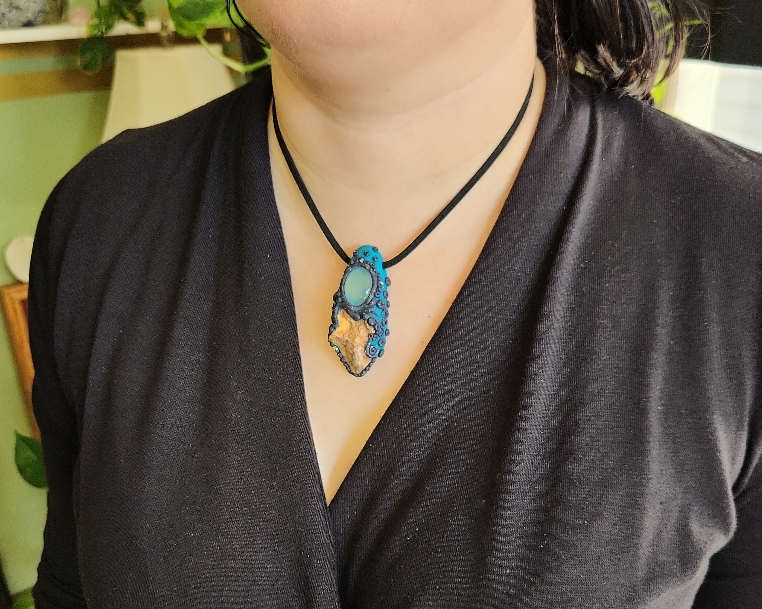 Pendant modeled by Joy Kizior Pendant modeled by Joy Kizior