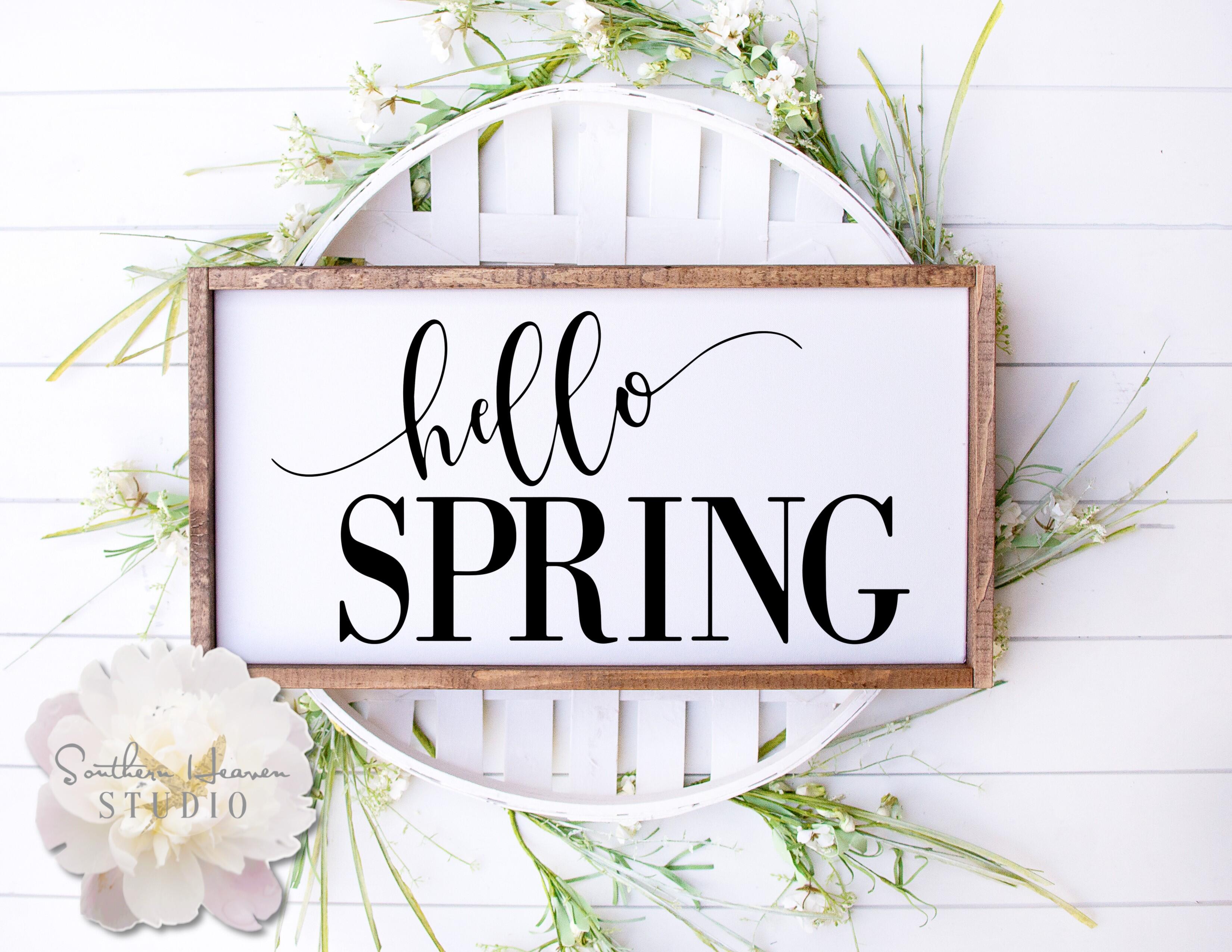 Download Handmade Supplies :: Clip Art & Image Files :: HELLO SPRING SVG | Easter | Spring Svg | Svg for ...