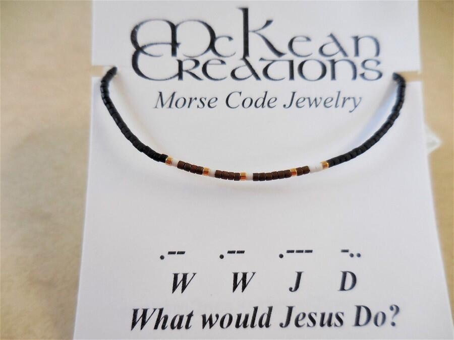 Morse Code Bracelet WWJD - What Would Jesus Do