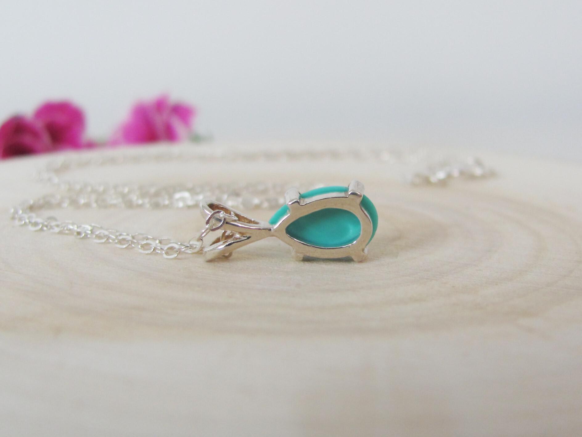 Turquoise Necklace in Sterling Silver, Sleeping Beauty Turquoise