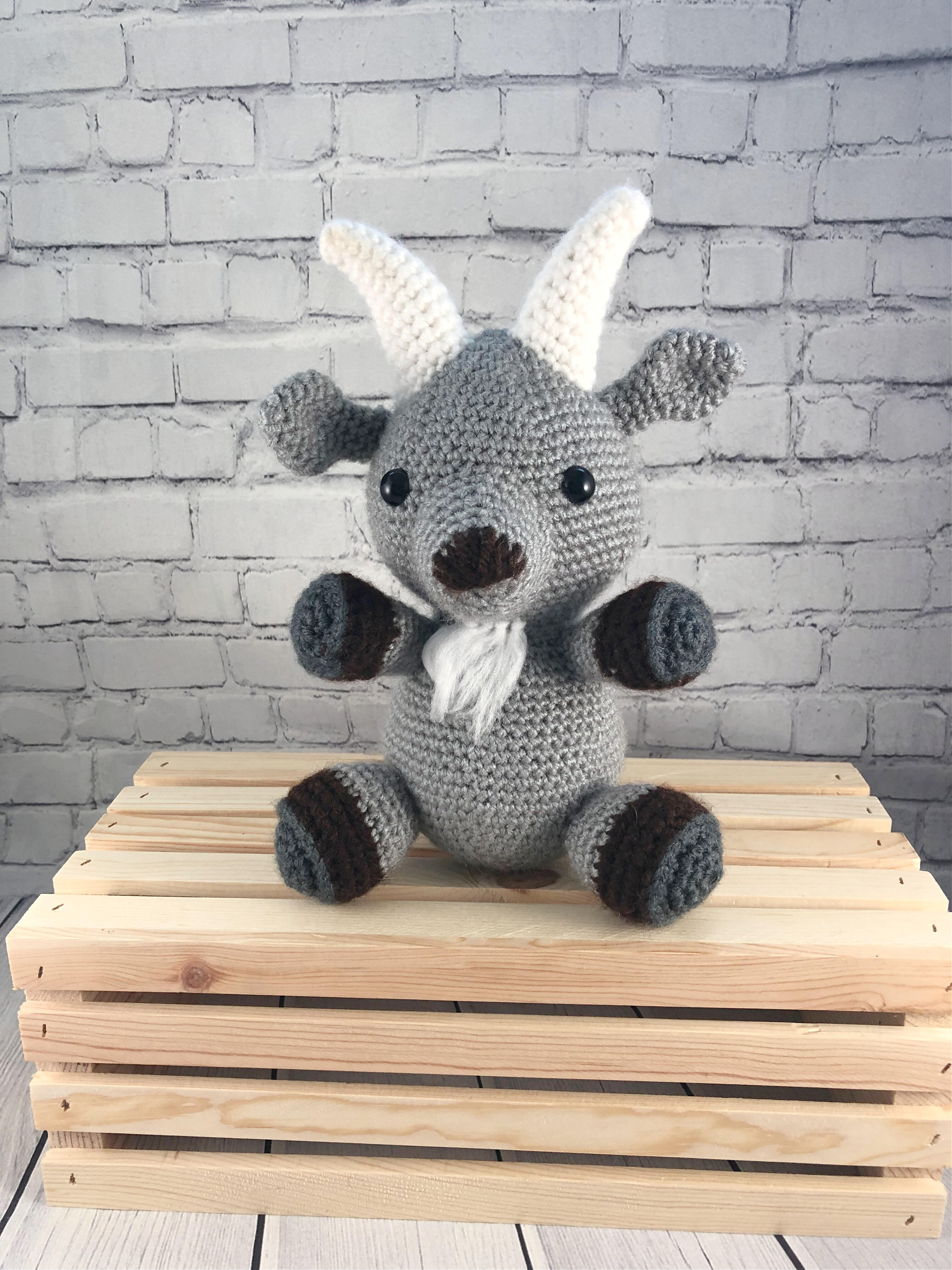 Crochet Goat Stuffed Animal