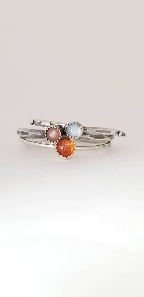 Sunstone deals moonstone ring