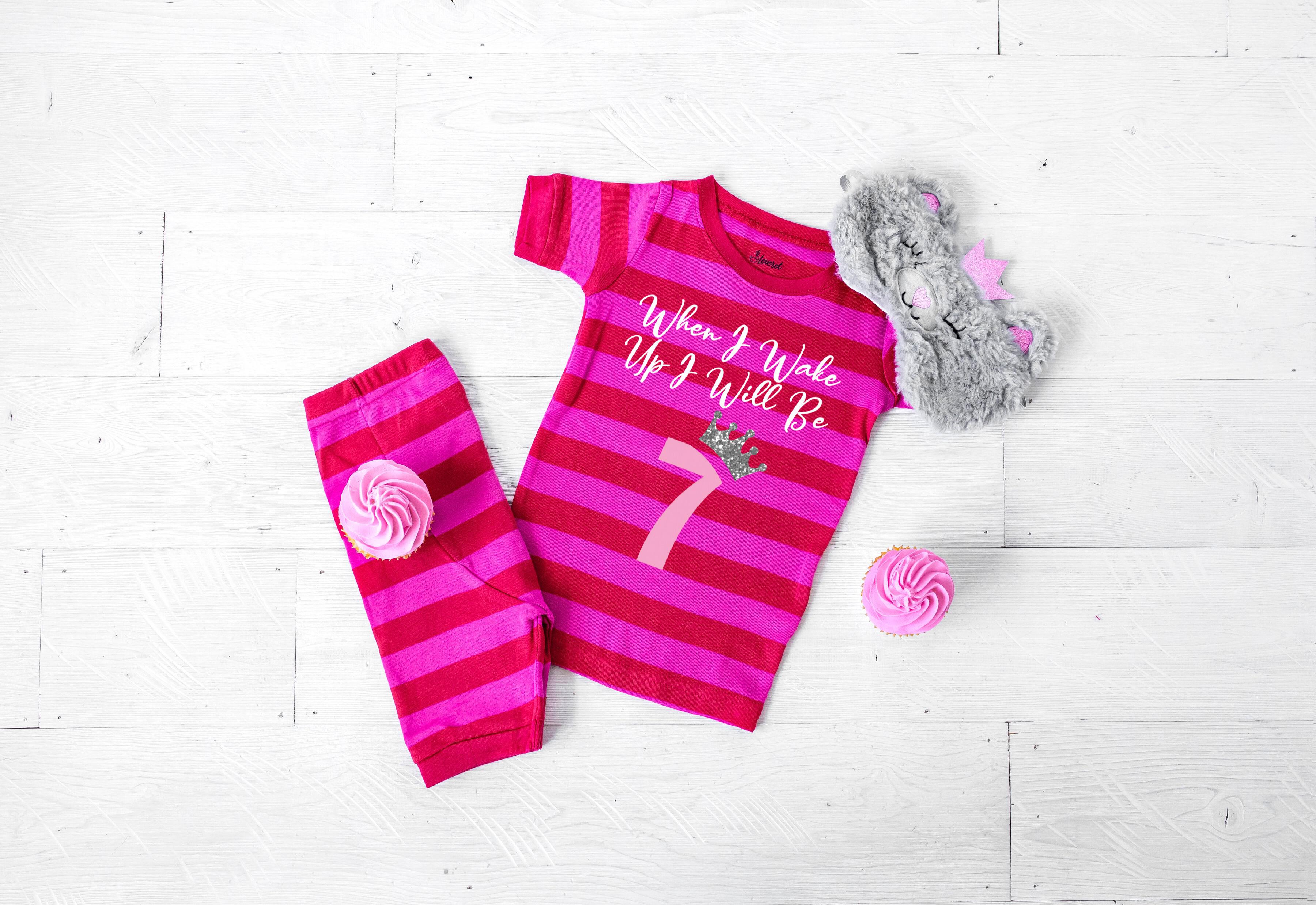 Clothing Kids & Baby When I Wake Up I Will Be Pink Striped Shorts