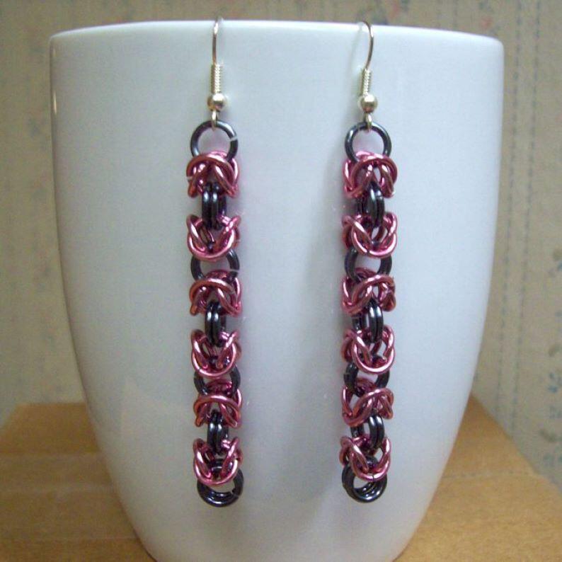 Chainmaille Byzantine Earrings