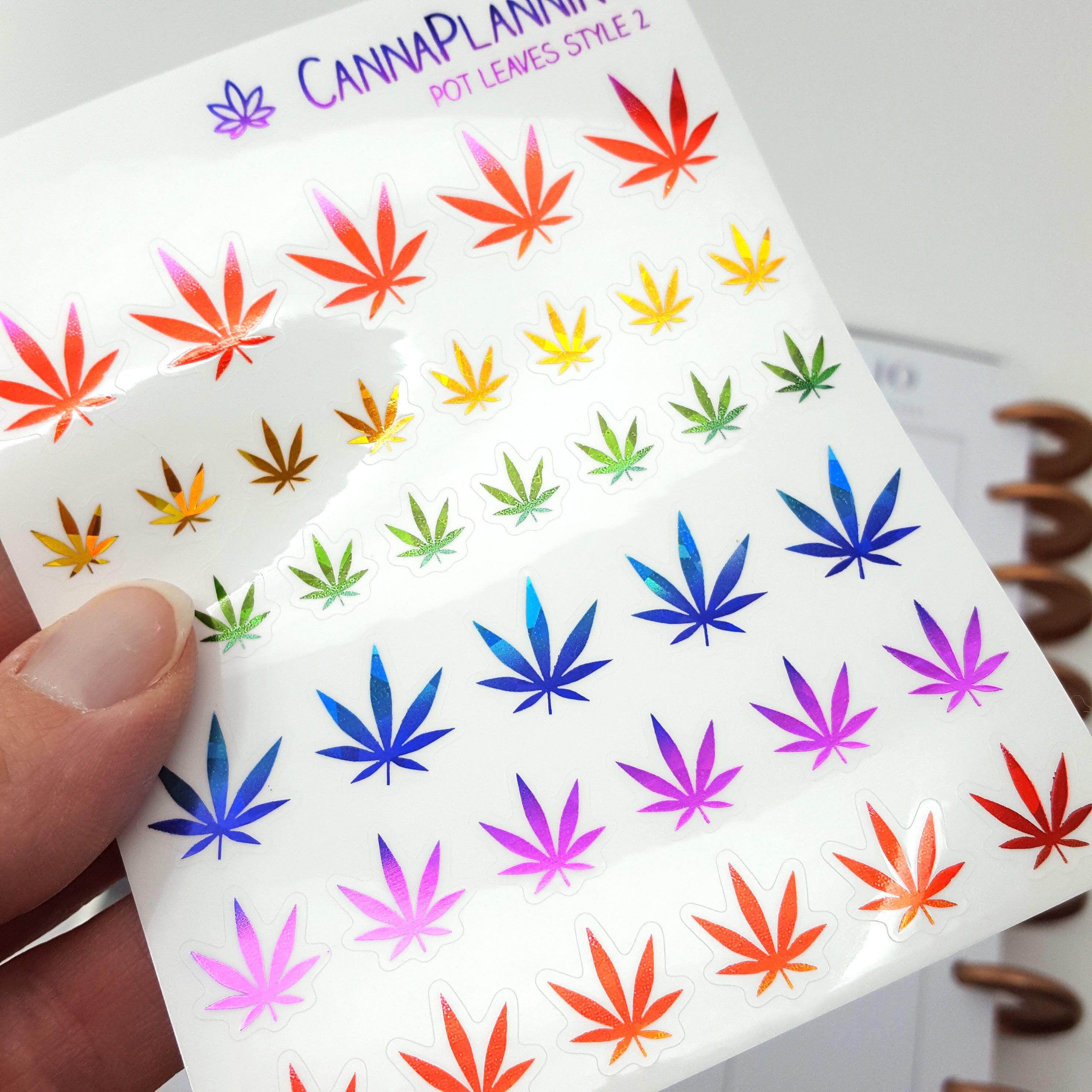 Clear Foiled] Marijuana Valentines Stickers – CannaPlanning