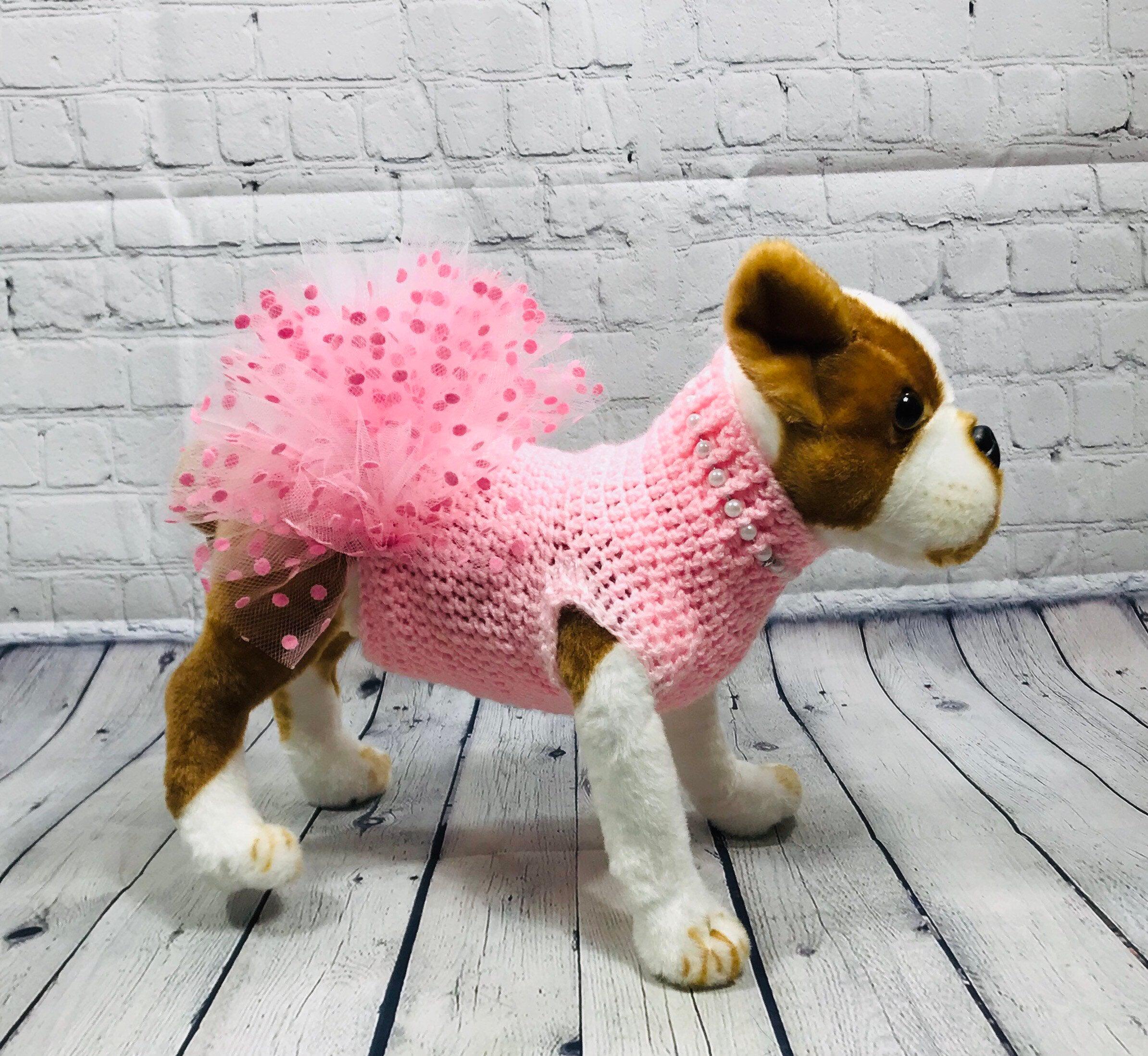 Home & Living Pets Hand Crocheted Dog Tutu Sweater, Pet Tutu