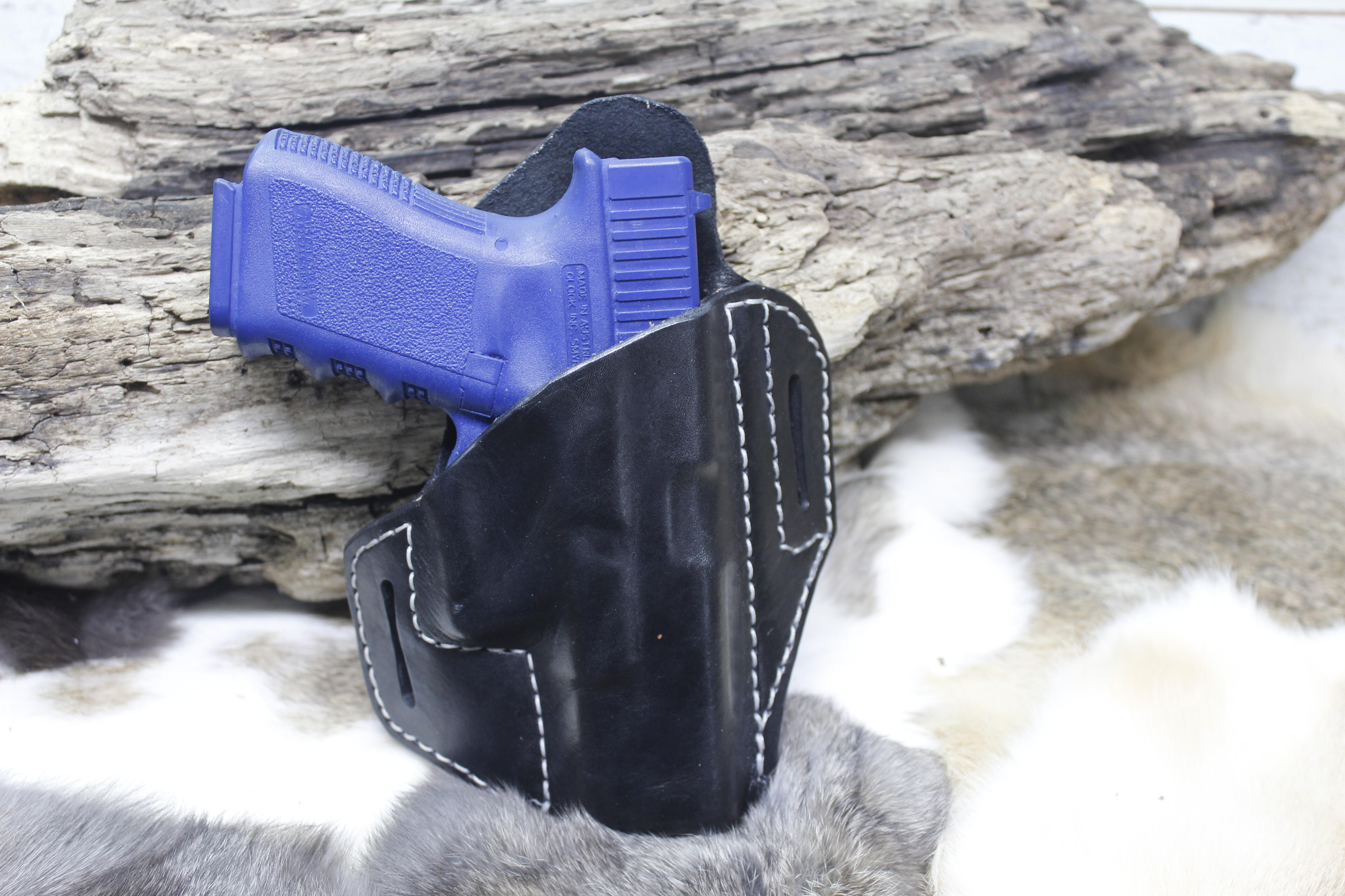 Leather Holster for Glock 19 Pancake Style OWB