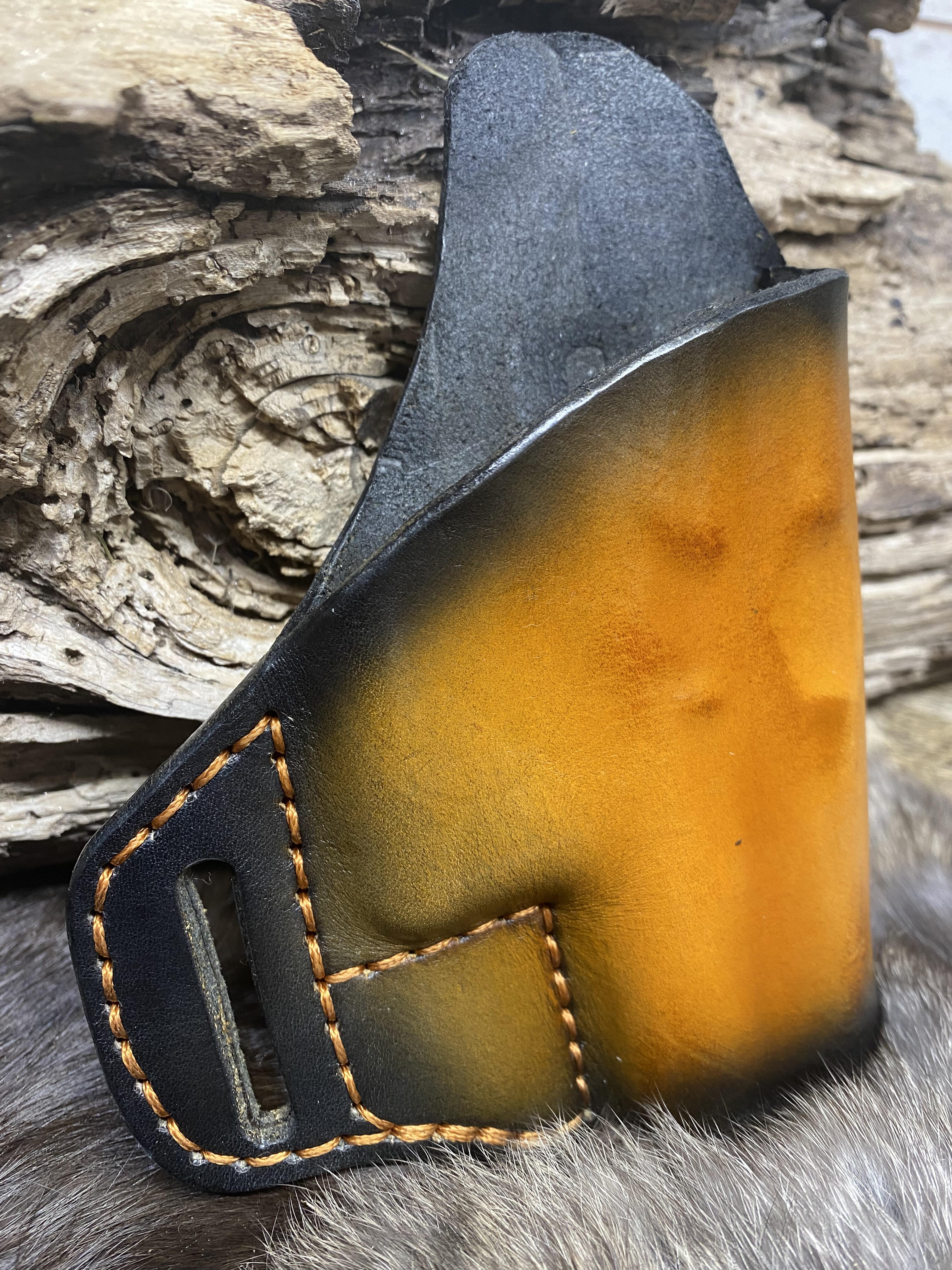 Leather Holster for Glock 42. Pancake Style OWB