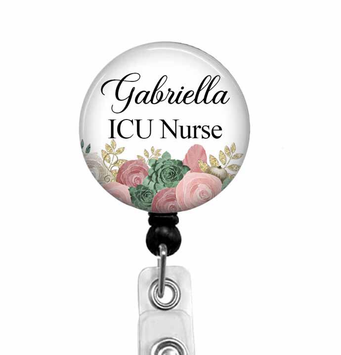 ICU nurse badge reel -Intensive Care Unit Nurse or Any Credential