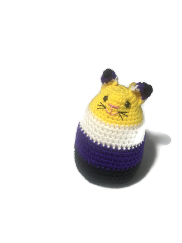 Enby Queer Crochet Kitty