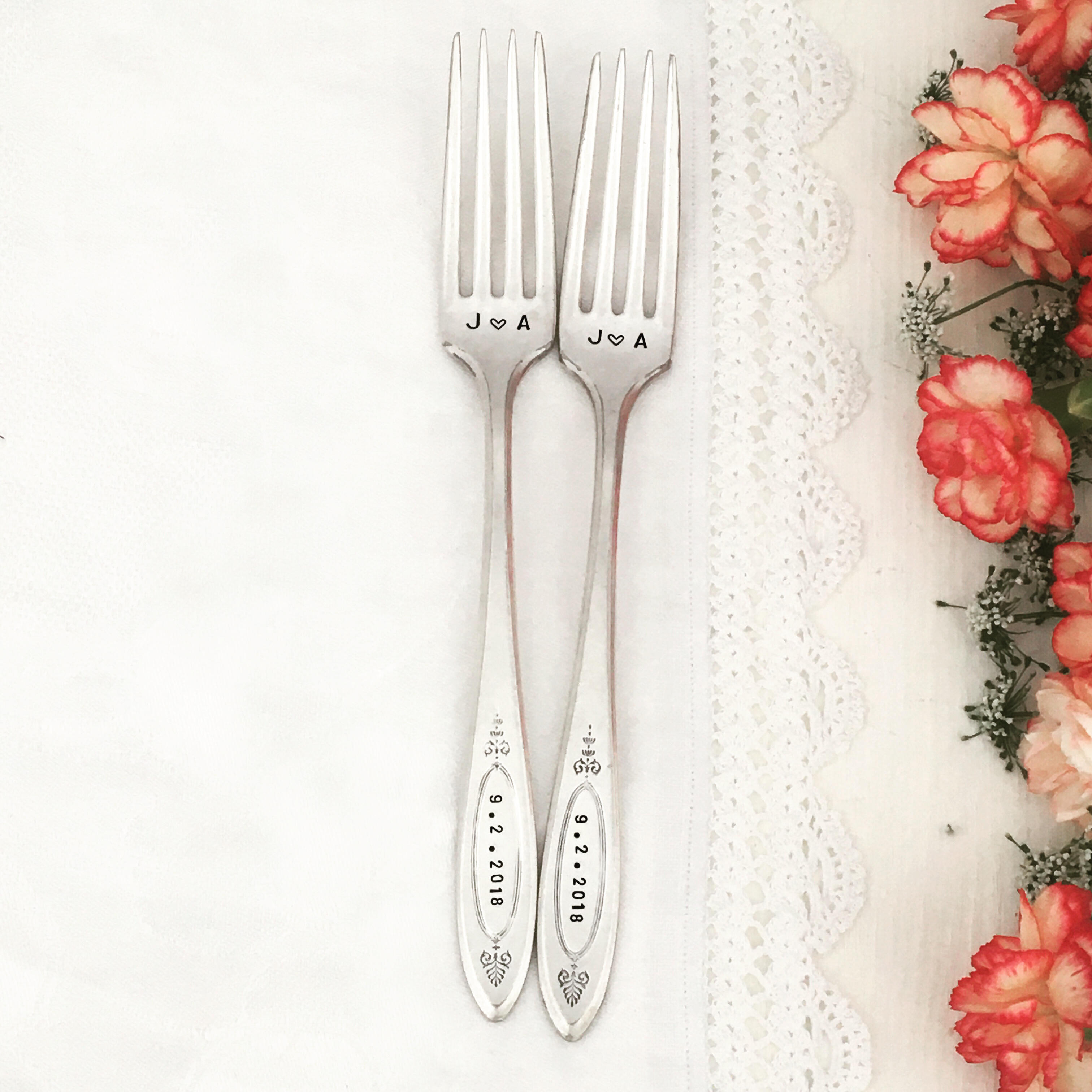 Wedding Celebrations Wedding Gifts Personalized Wedding Forks   Initial Forks 2.JPG