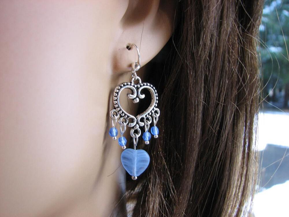 Pretty beaded heart jewelry