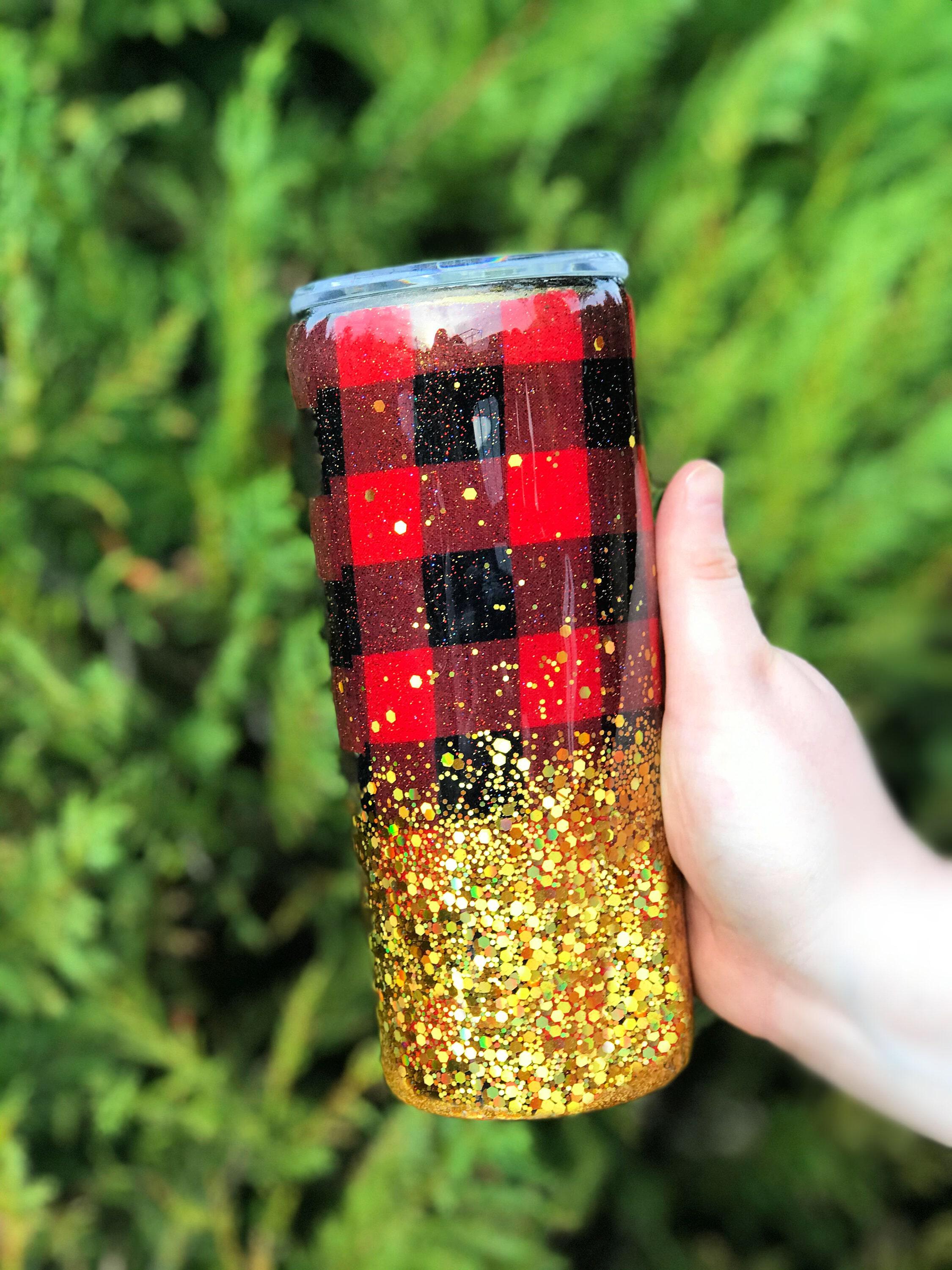 Christmas Personalized Glitter Tumbler