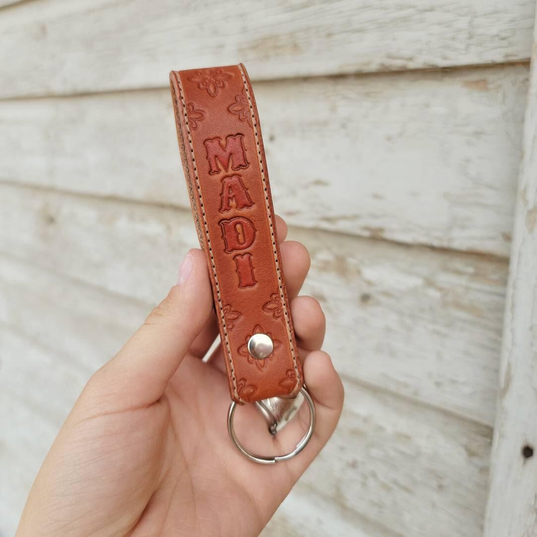 Diy stamped leather on sale keychain