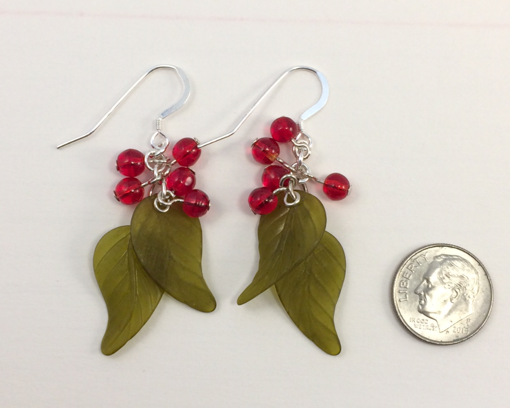 Winterberry earrings size