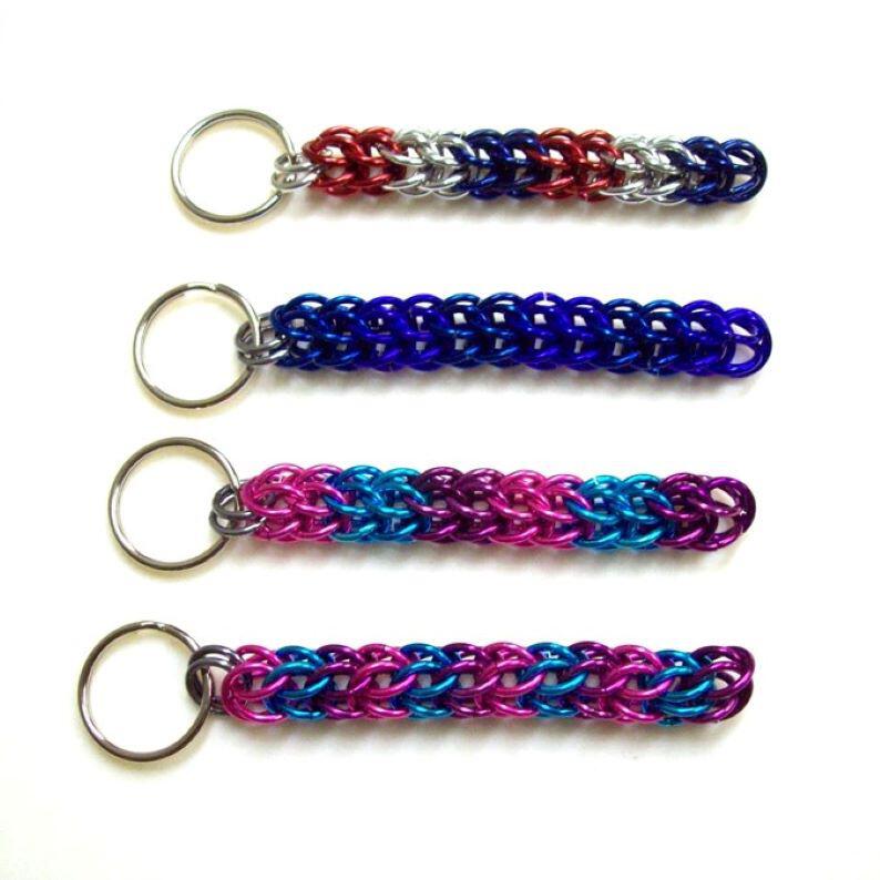 Chainmaille Full Persian Keychain, Assorted Colors